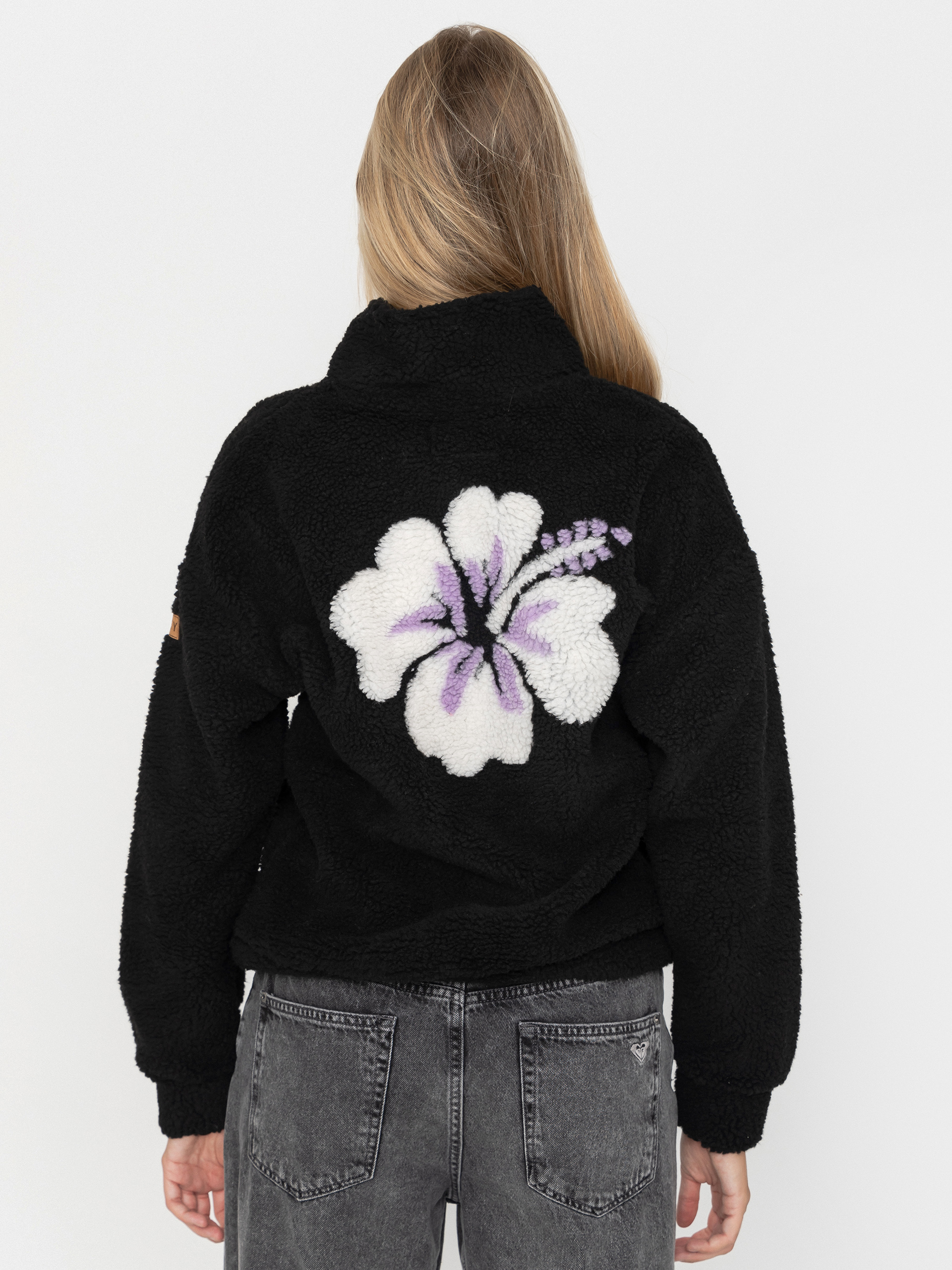 Damen Roxy Live Out Loud Art Fleece Jacke (anthracite)