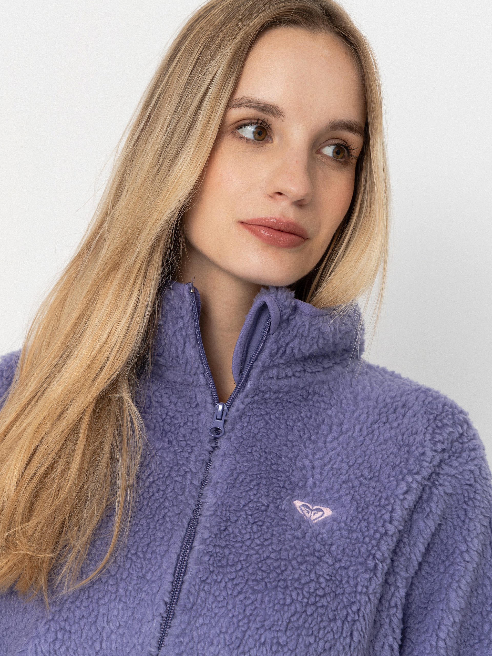Damen Roxy Waves Of Warmth Zippered Fleece jacke (twilight purple)
