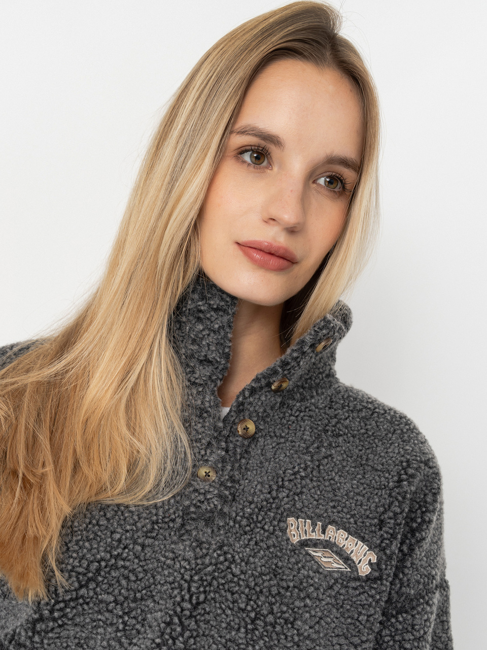 Damen Billabong Run The Road Fleece Jacke (off black)