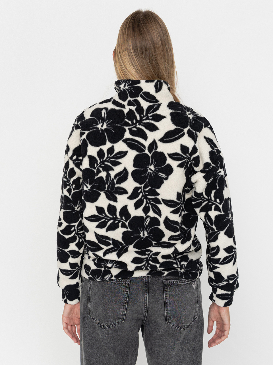 Damen Roxy Fleece Jacke Live Out Loud (anthracite polar mo)