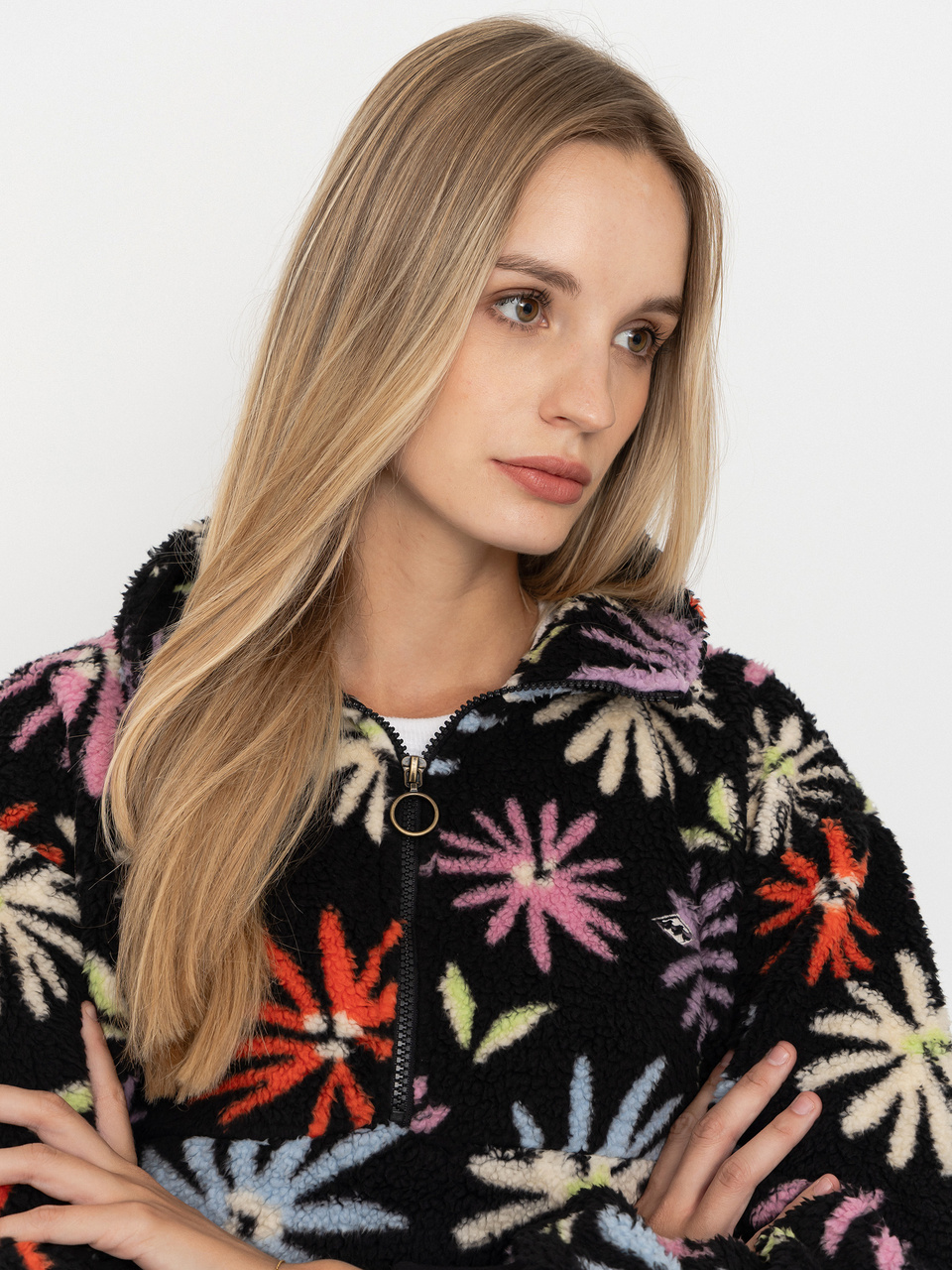 Womens Billabong Time Off Fleece  (black pebble)