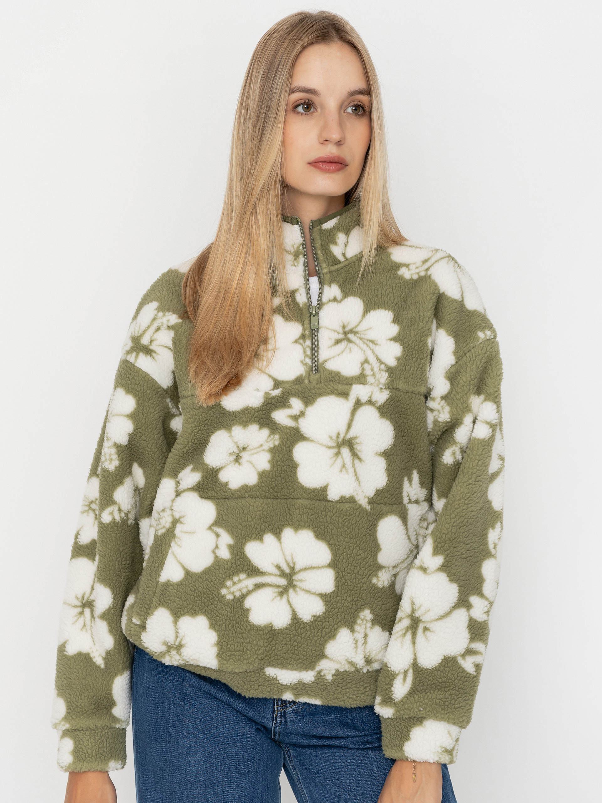 Roxy Fleece Jacke Jive Talking Bonded Wmn (oil green hippy bico)