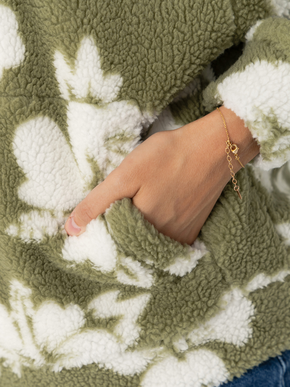 Damen Roxy Fleece Jacke Jive Talking Bonded (oil green hippy bico)