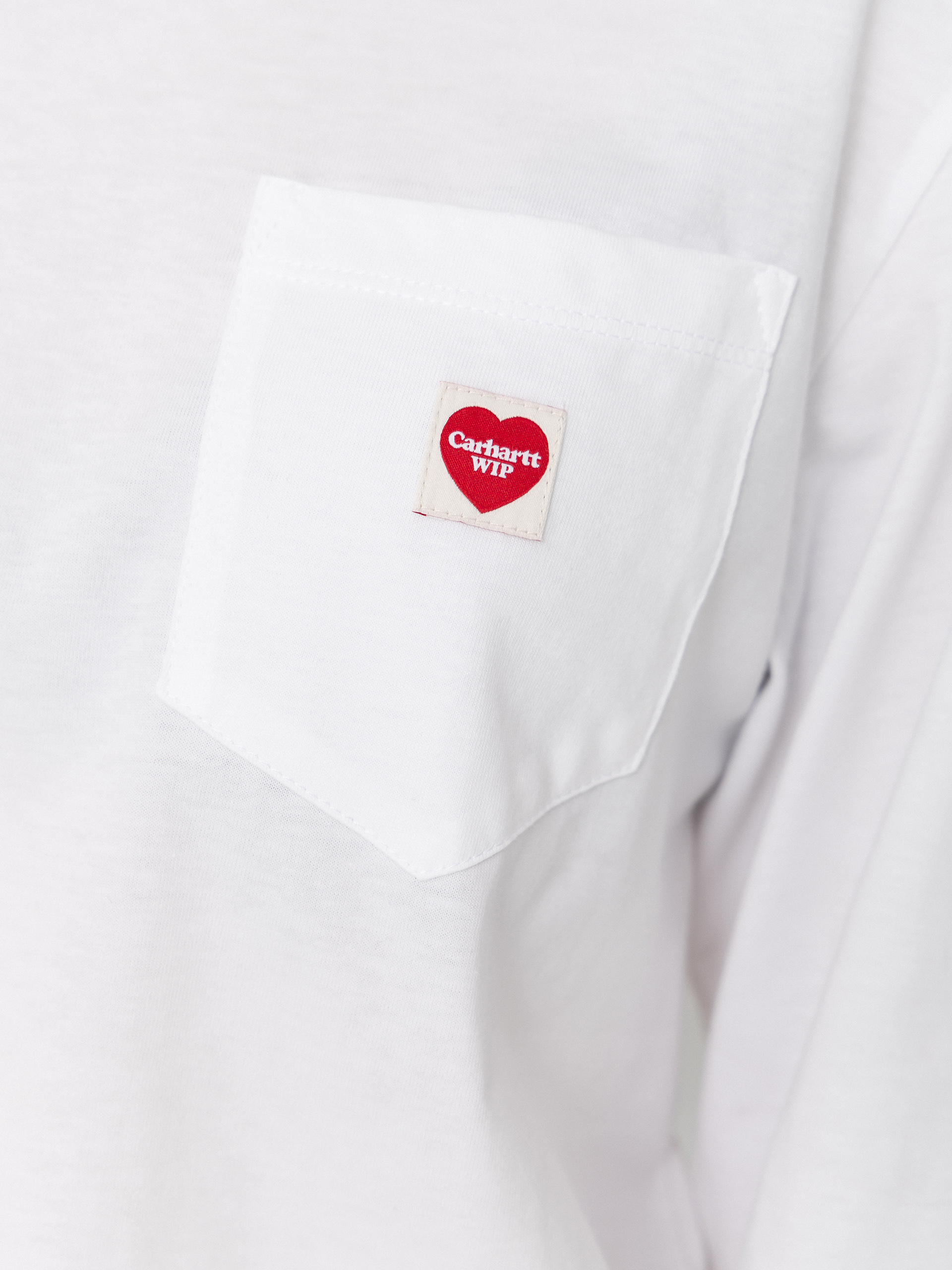 Carhartt WIP Pocket Small Heart Wmn Longsleeve (white/red)