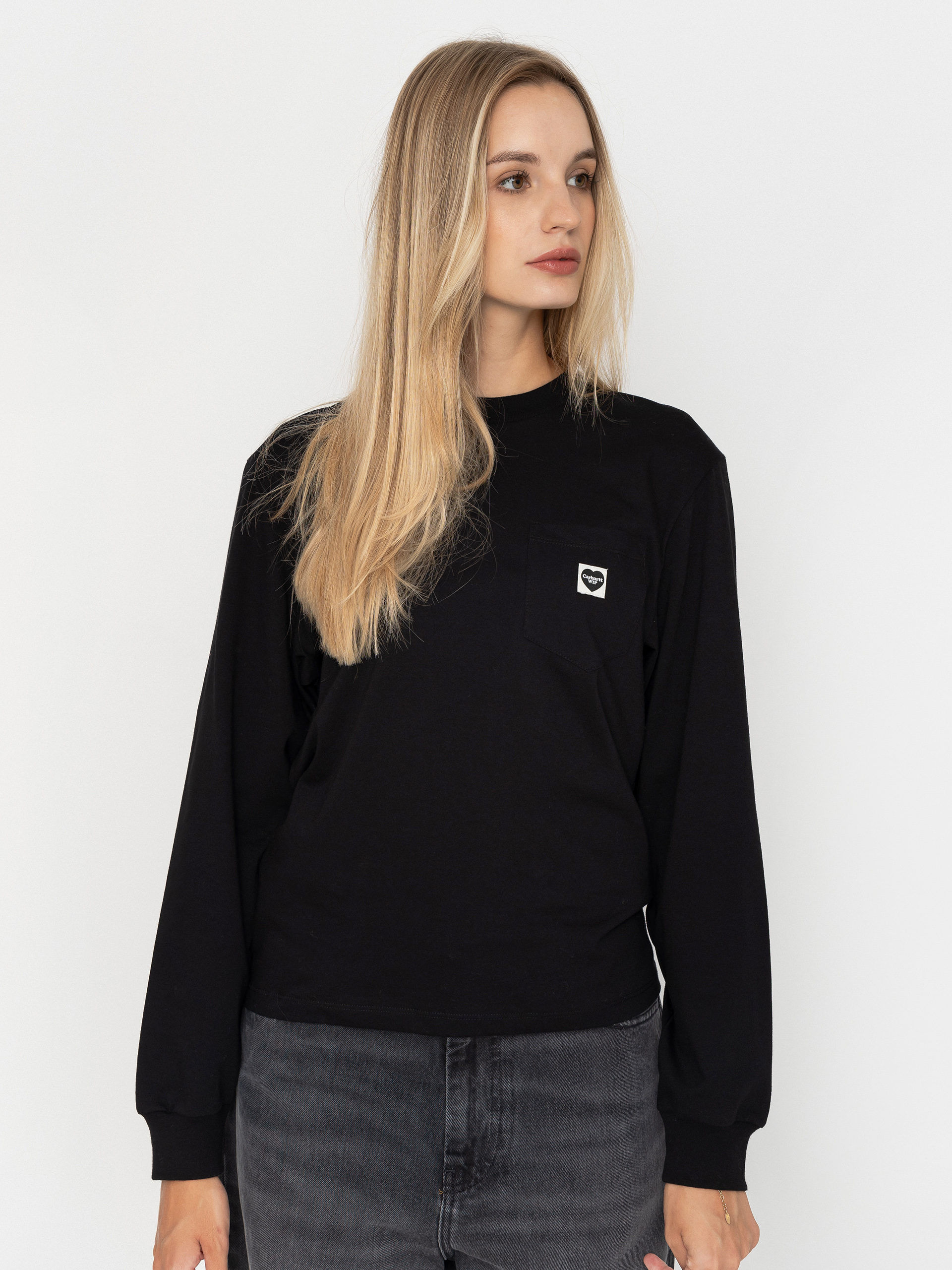 Carhartt WIP Pocket Small Heart Wmn Longsleeve (black/black)