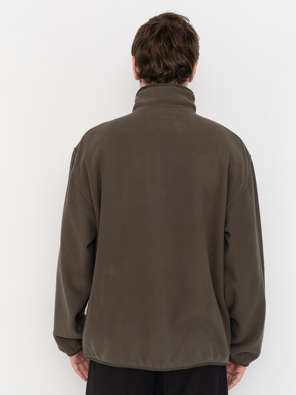 Herren Carhartt WIP Fleece Jacke Edmore Half Zip (cypress/black)