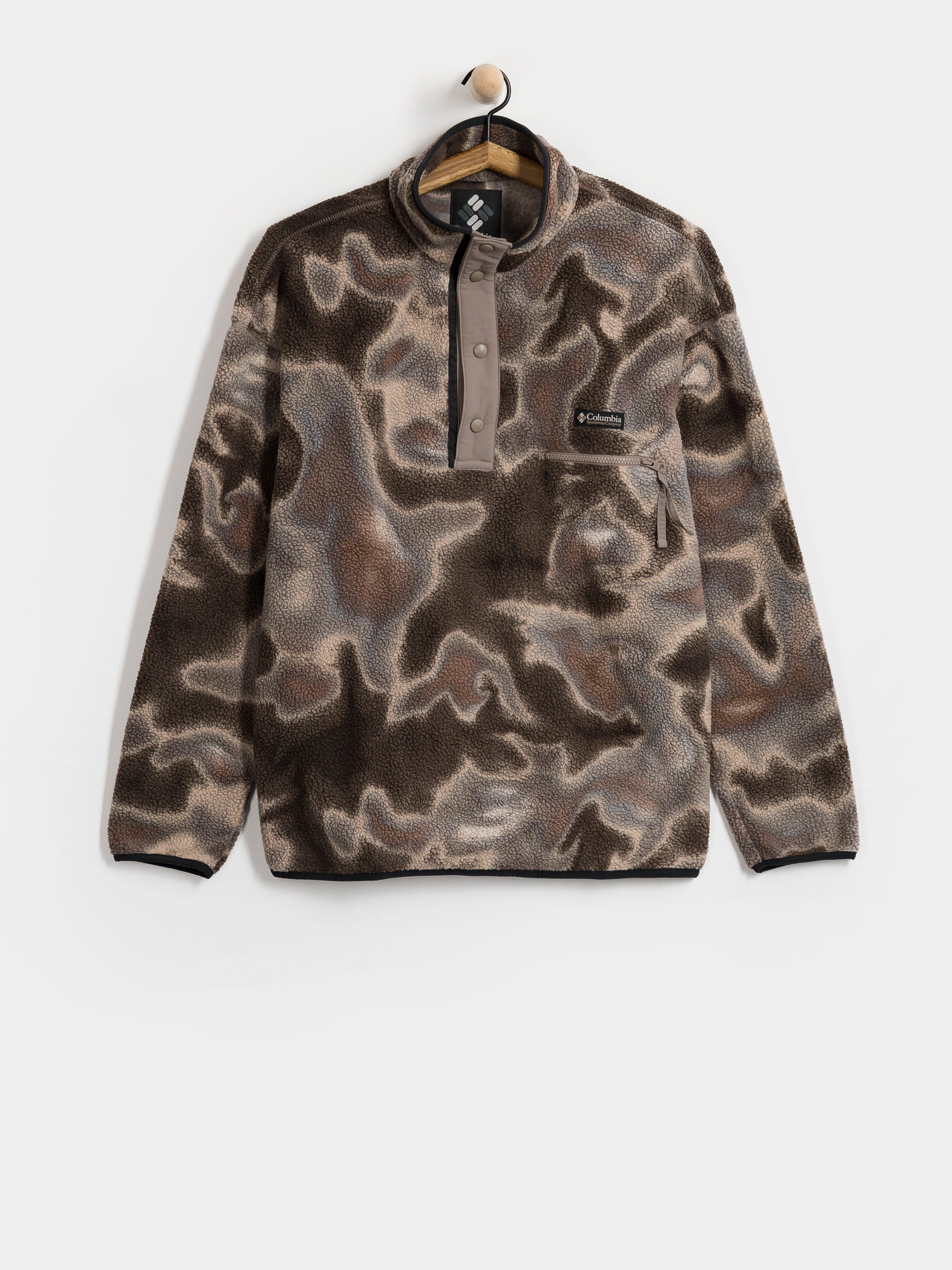 Mens Columbia Fleece  Helvetia II Printed Half Snap (iron dyeflow)