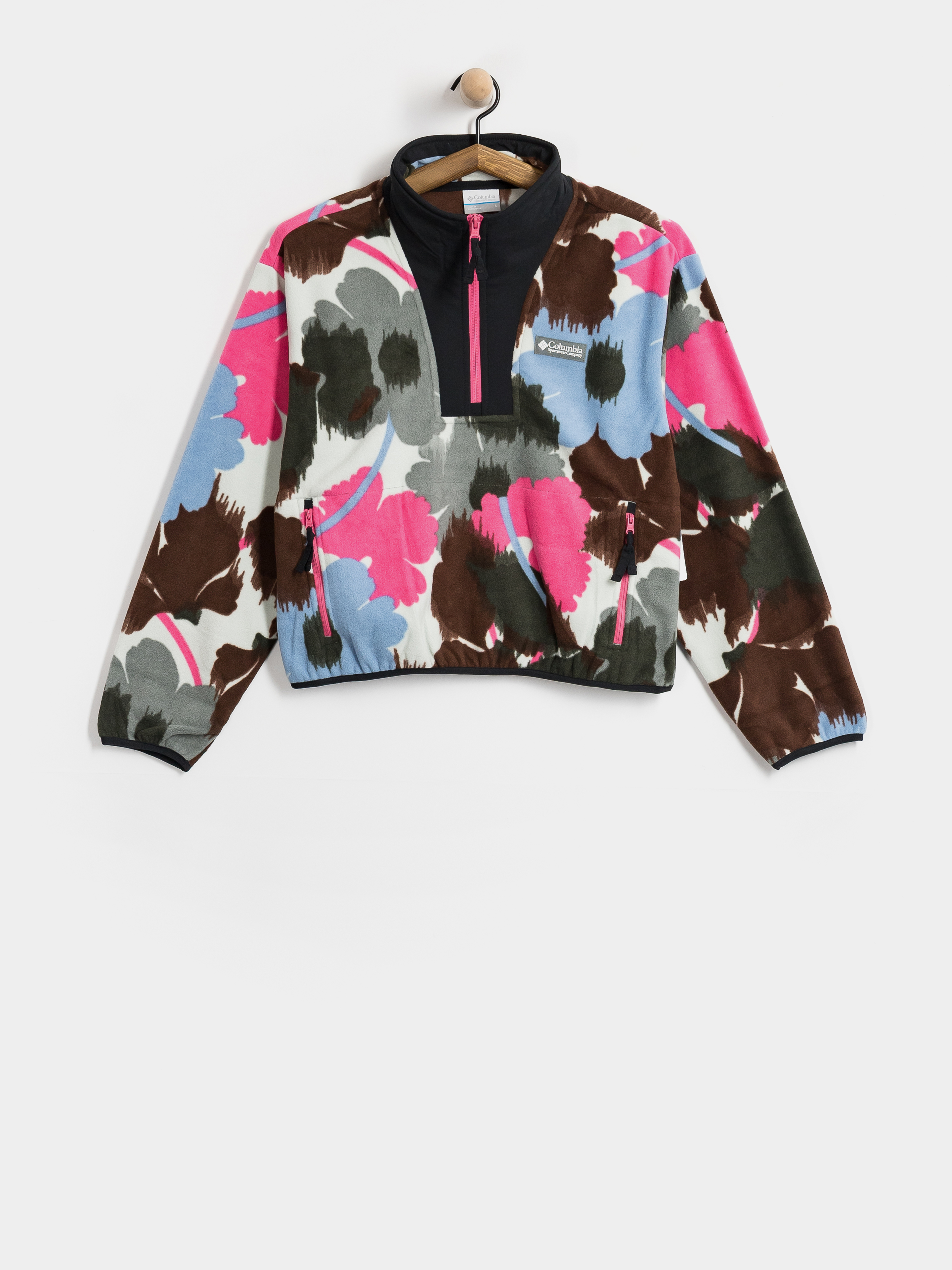 Womens Columbia Fleece  Sequoia Grove II Printed Half Zip (sedona sage ikatbloom)