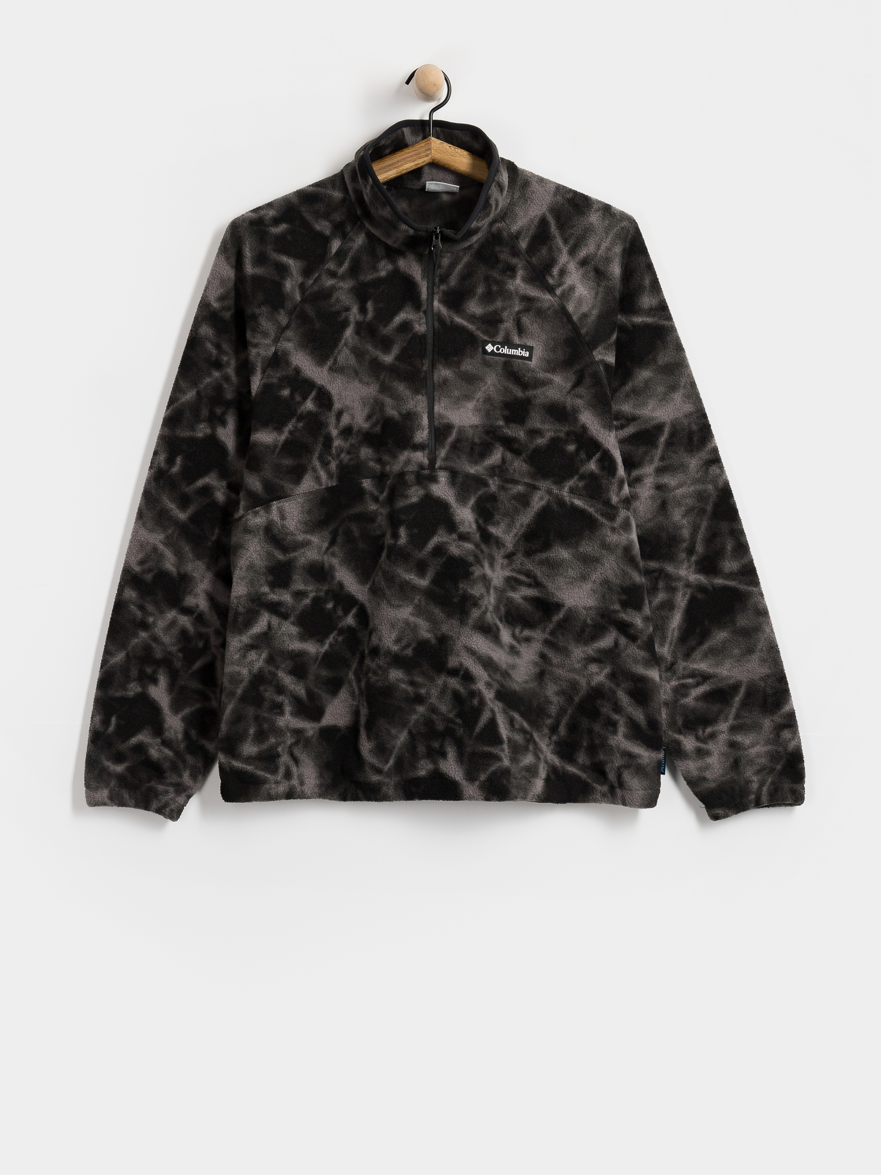 Herren Columbia Fleece Jacke Timber Crest MTR Printed Half Zip (black/icypeaks)