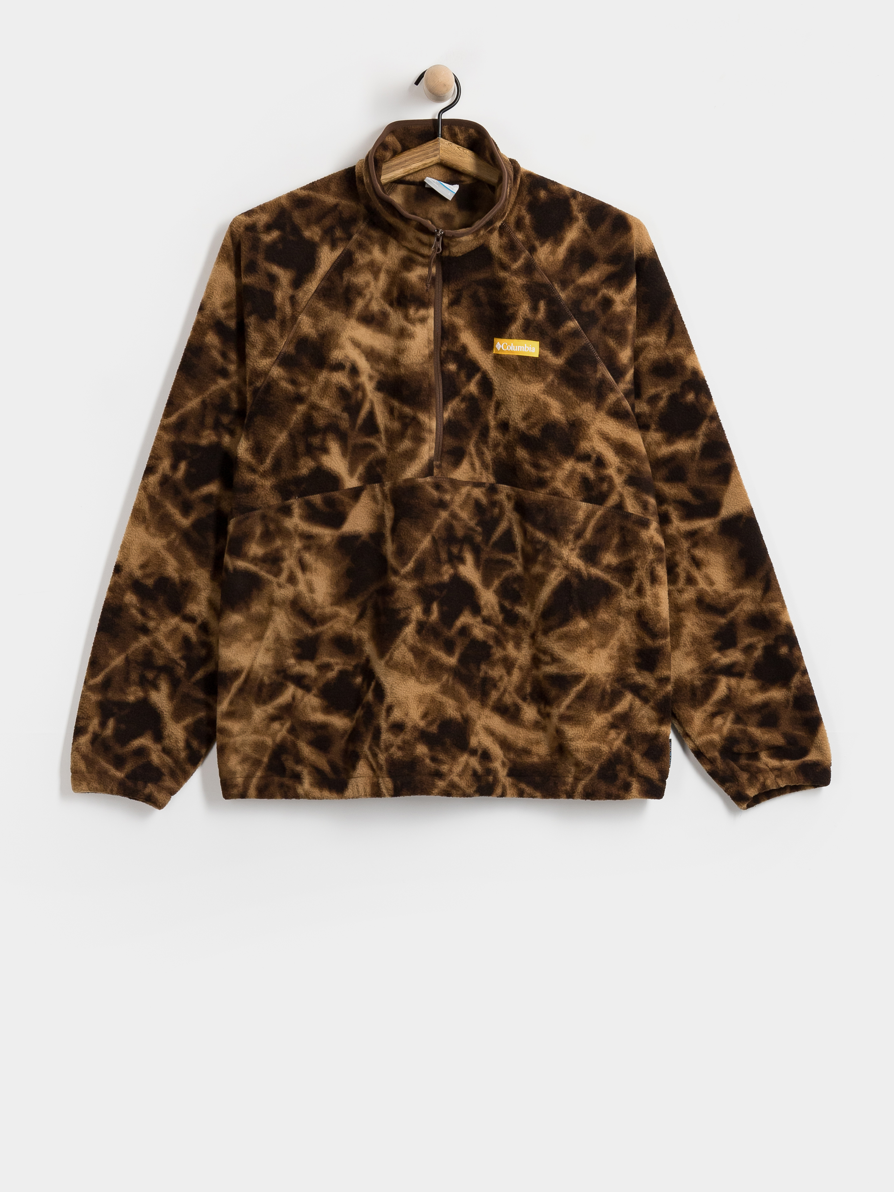 Mens Columbia Fleece  Timber Crest MTR Printed Half Zip (tobacco/icypeaks)