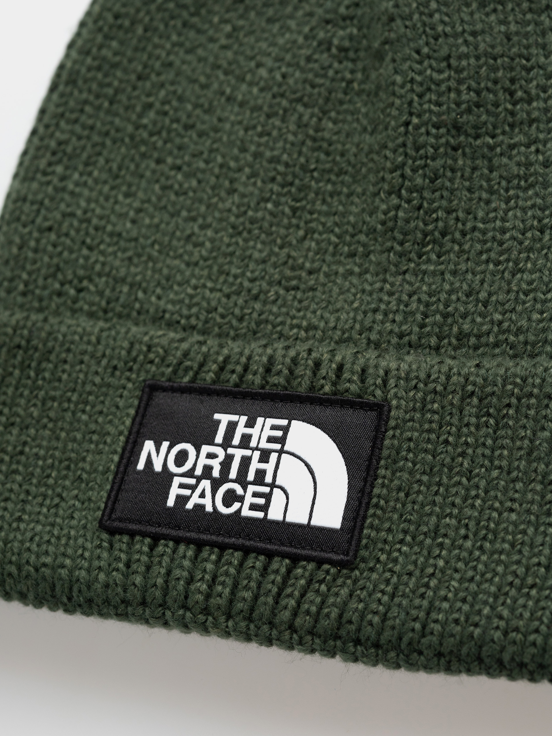 The North Face Tnf Logo Box Cuffed Mütze (bottle green)