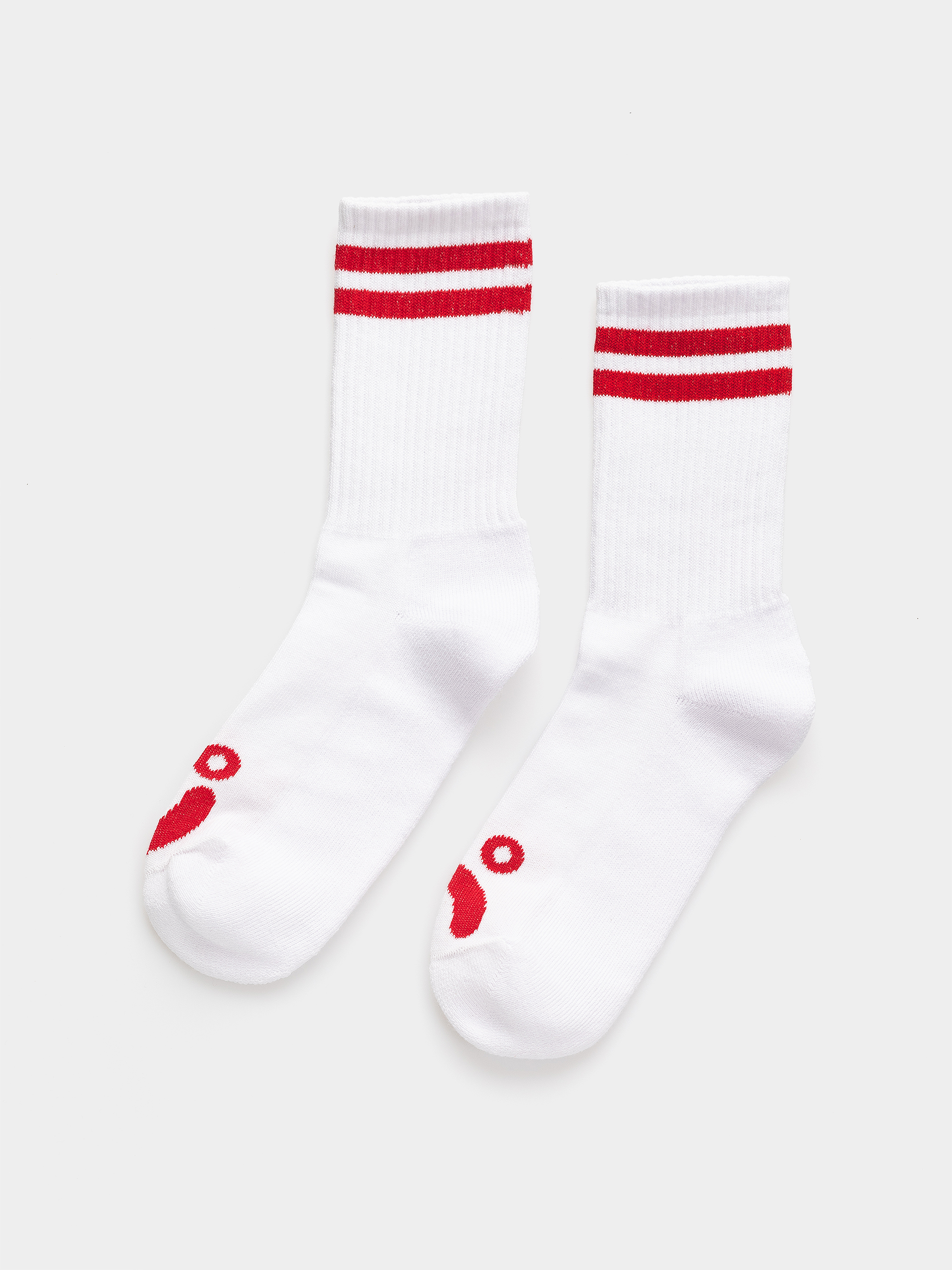 Polar Skate Happy Sad Socks (white/red)