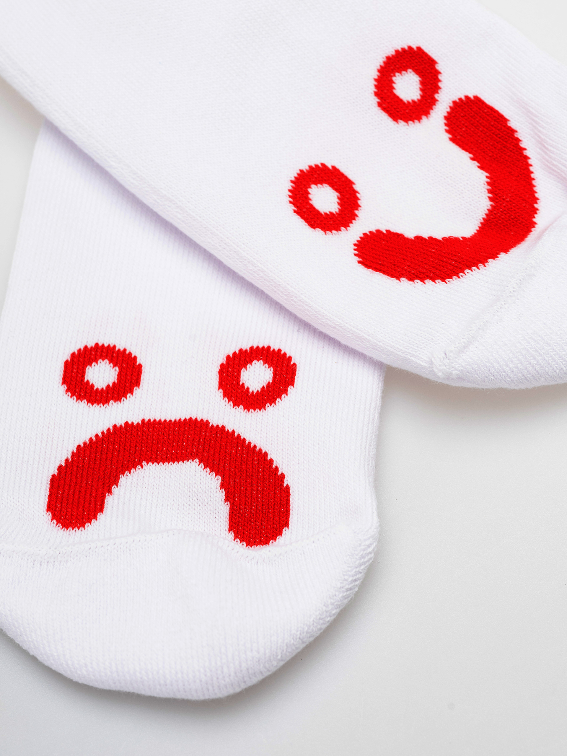 Polar Skate Happy Sad Socken (white/red)