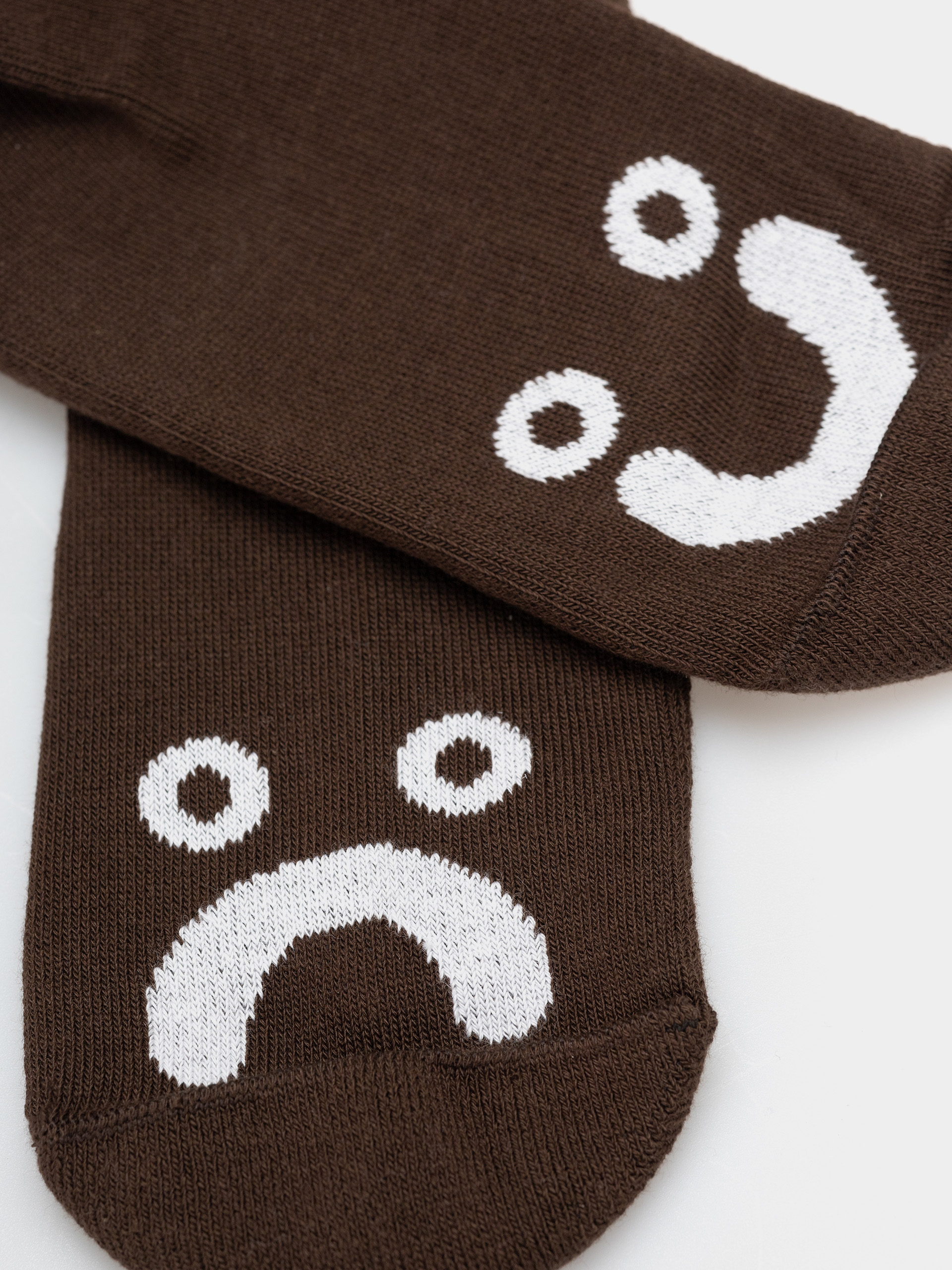 Polar Skate Long Happy Sad Socken (brown/white)