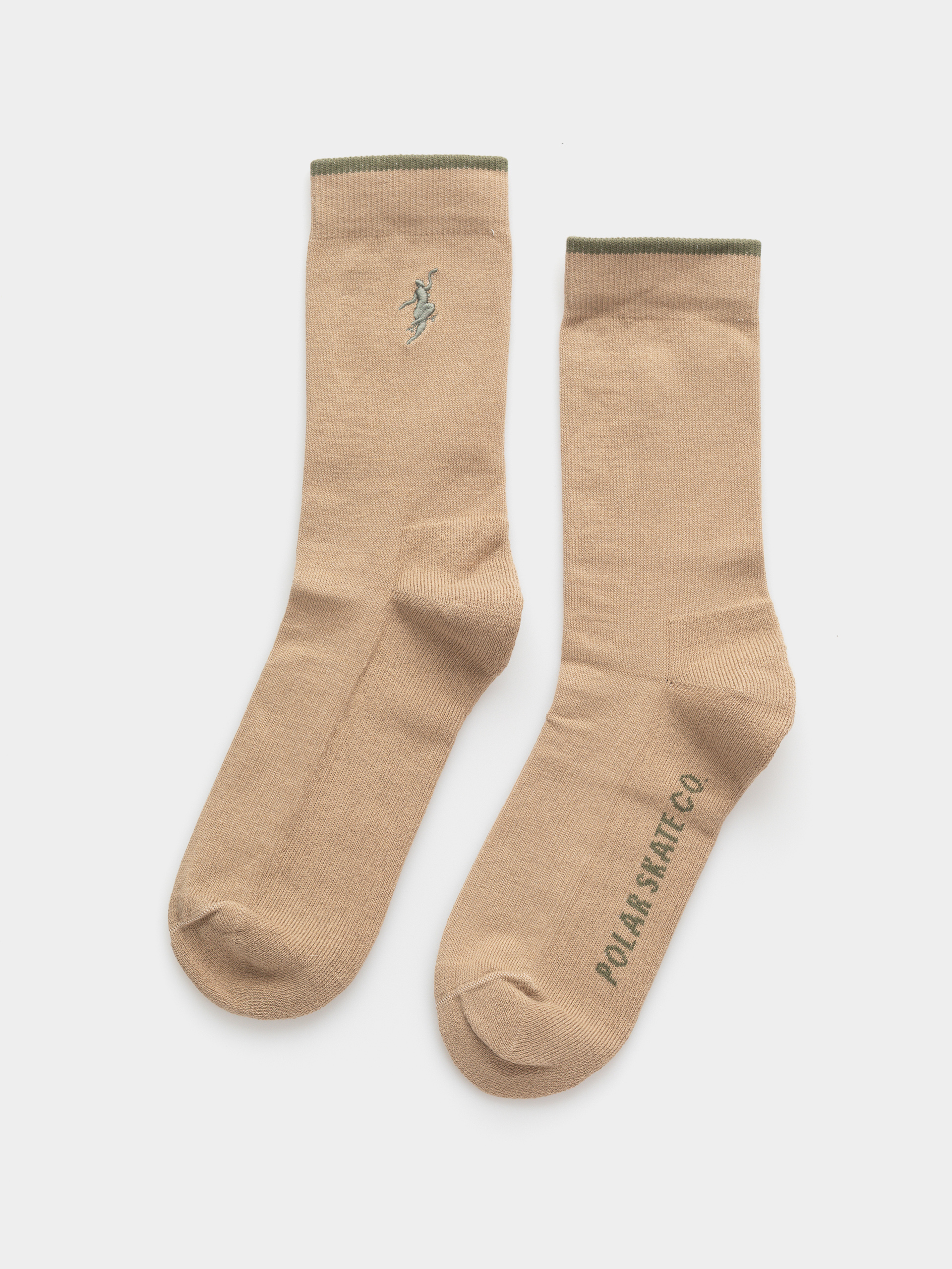 Polar Skate No Complies Forever Socken (beige/olive)