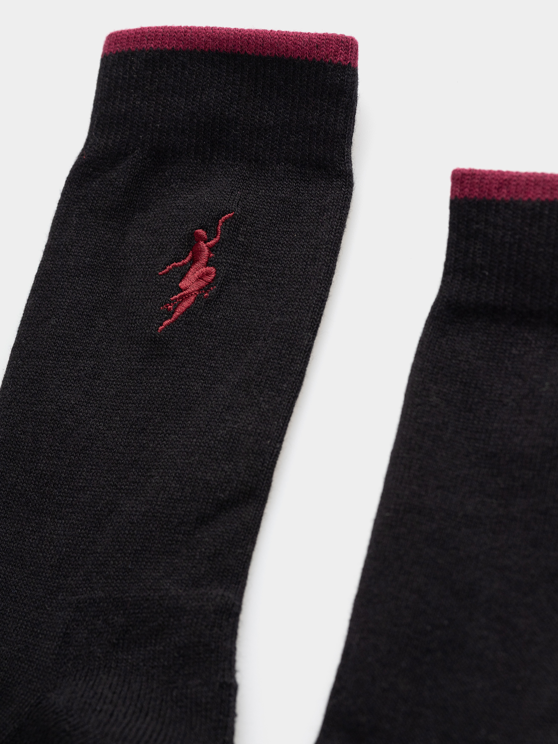 Polar Skate No Complies Forever Socks (black/redcurrant)
