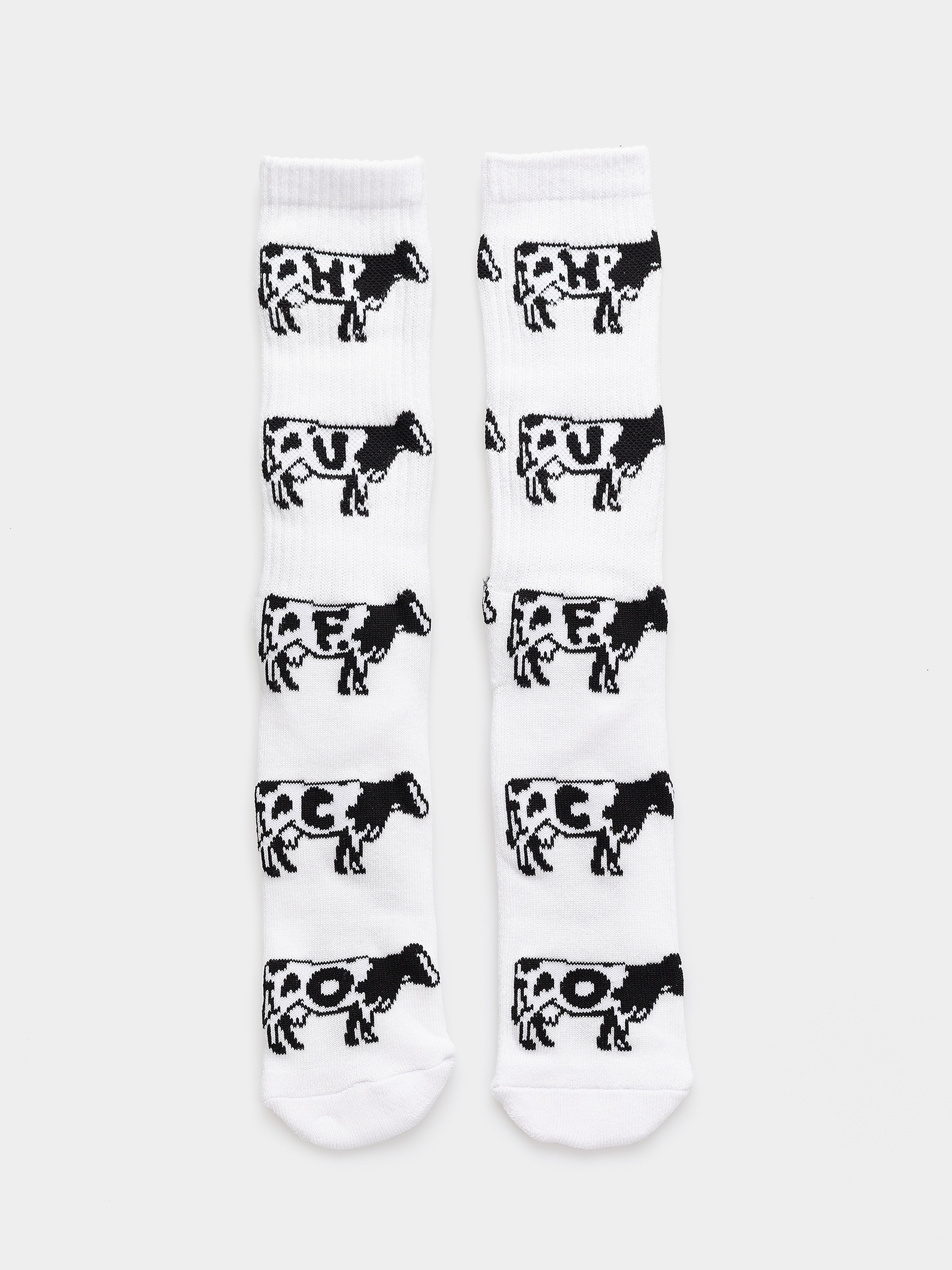 HUF Moo Crew Socks (white)