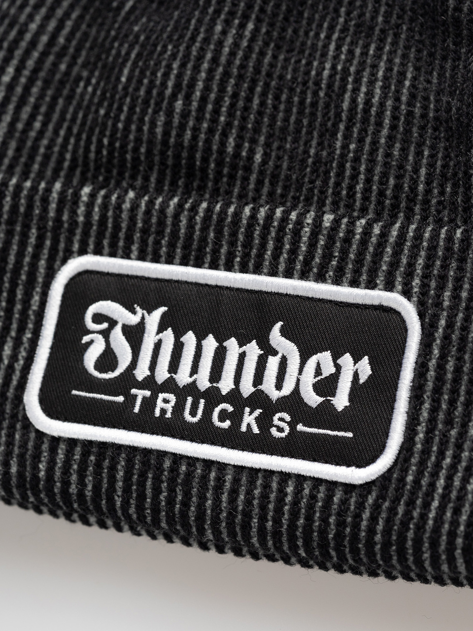 Thunder Script Patch Beanie (grey/black/white)