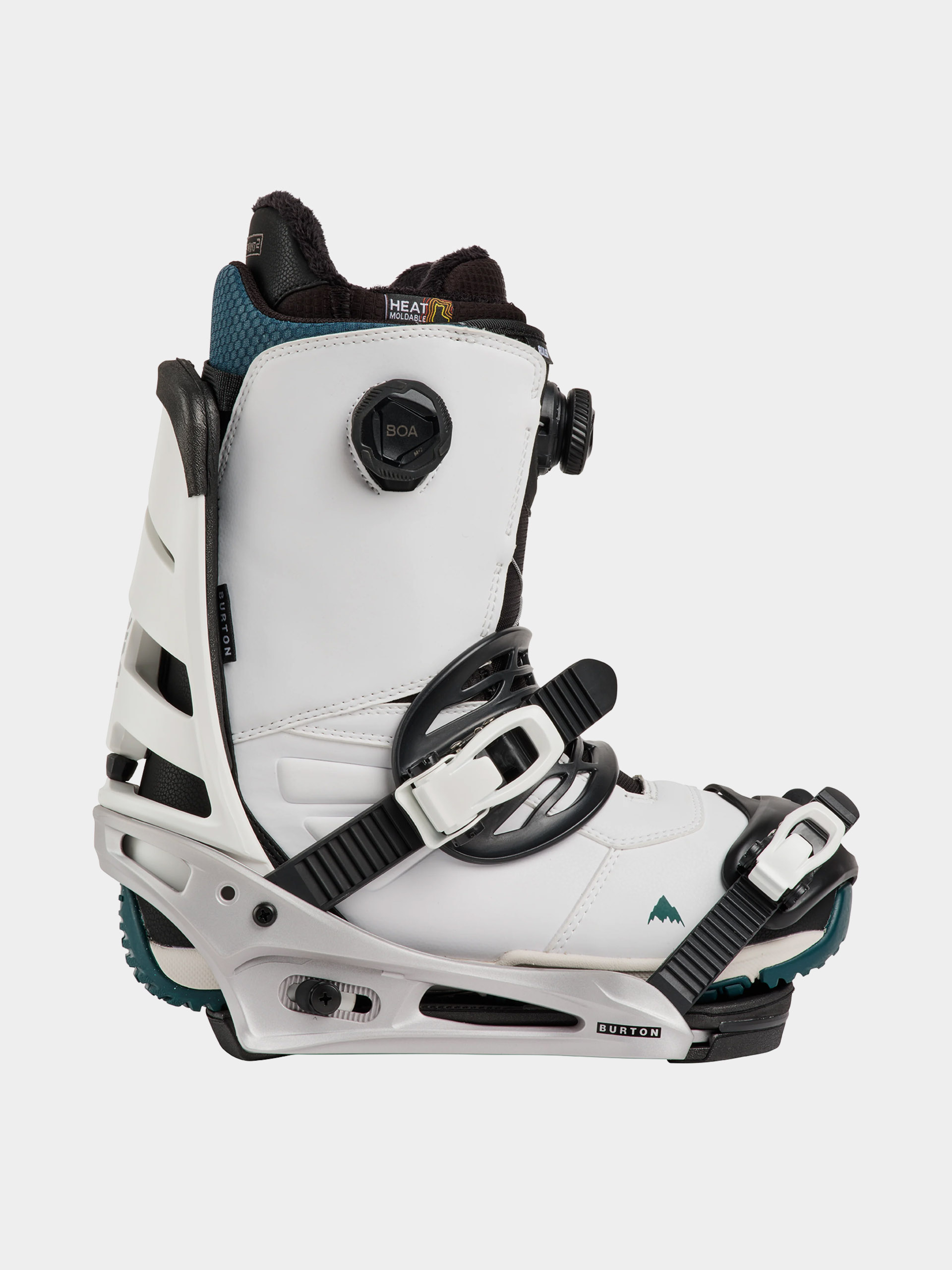 Mens Burton Snowboard bindings Mission Re:Flex (white/silver)