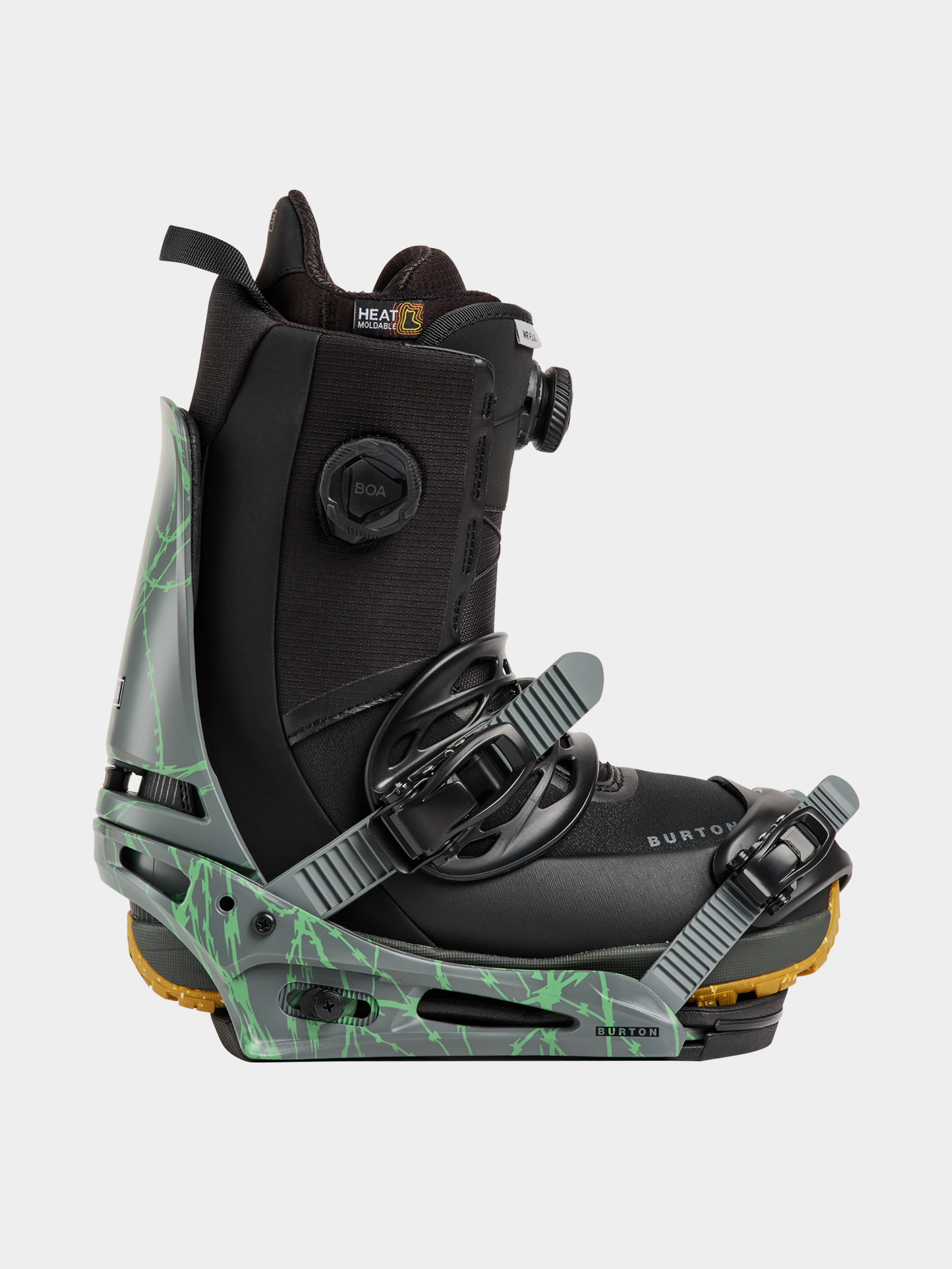 Herren Burton Snowboard Bindung Cartel Re:Flex (gray/green voltage)
