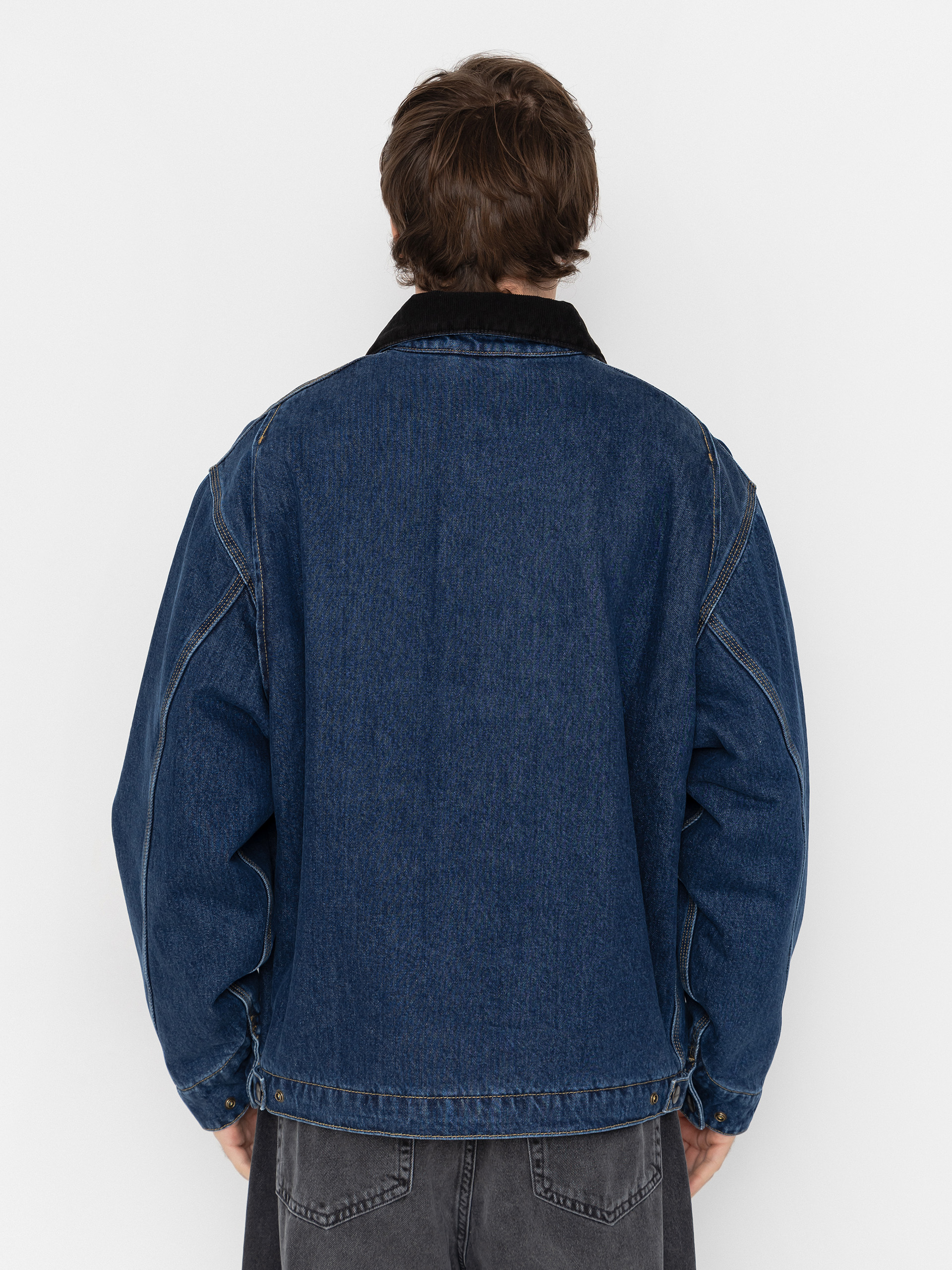 Carhartt WIP OG Detroit Jacke (blue/black/stone washed)