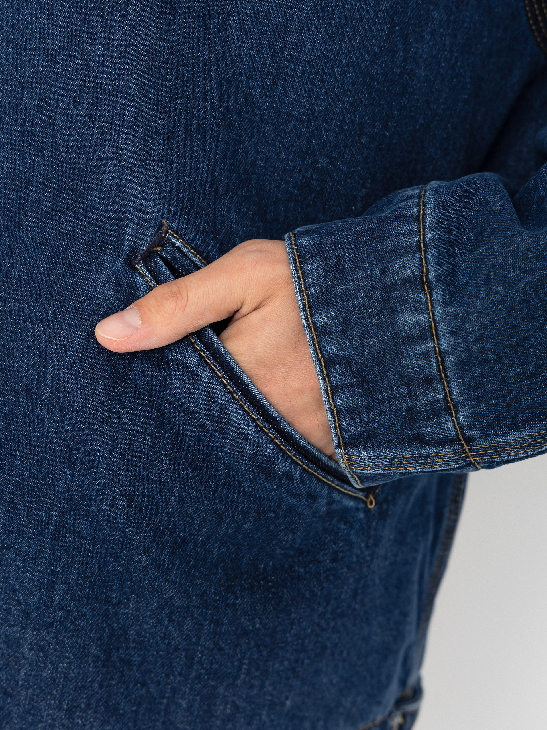 Carhartt WIP OG Detroit Jacke (blue/black/stone washed)