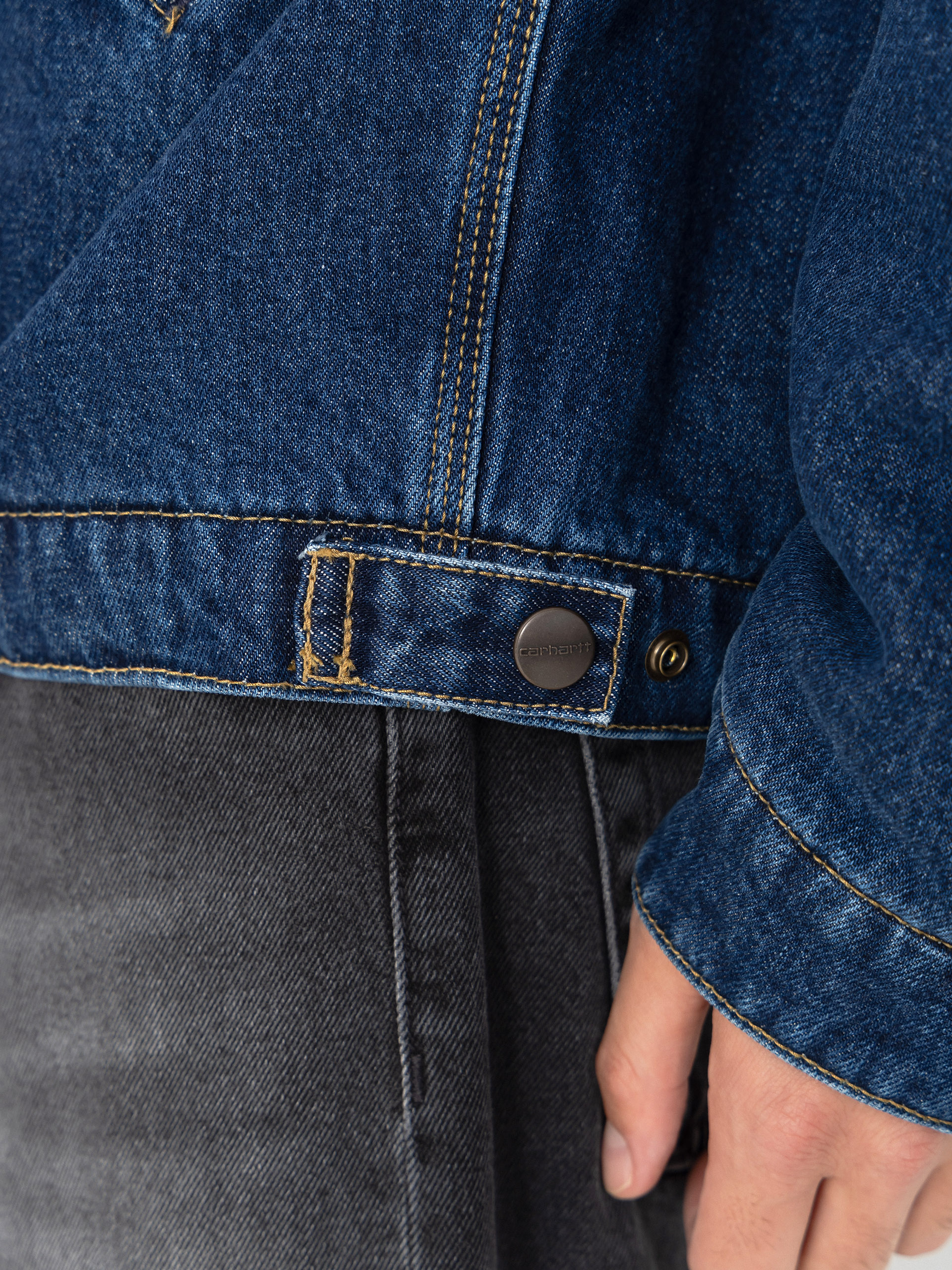 Carhartt WIP OG Detroit Jacke (blue/black/stone washed)