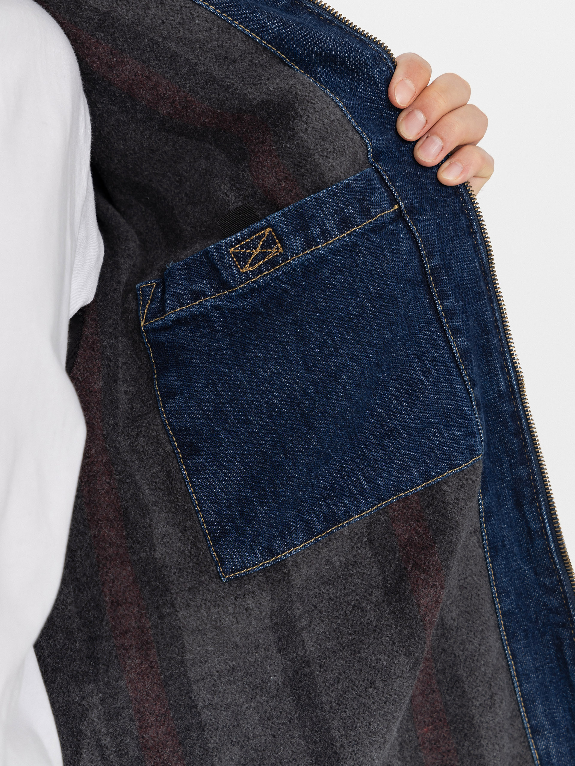 Carhartt WIP OG Detroit Jacke (blue/black/stone washed)