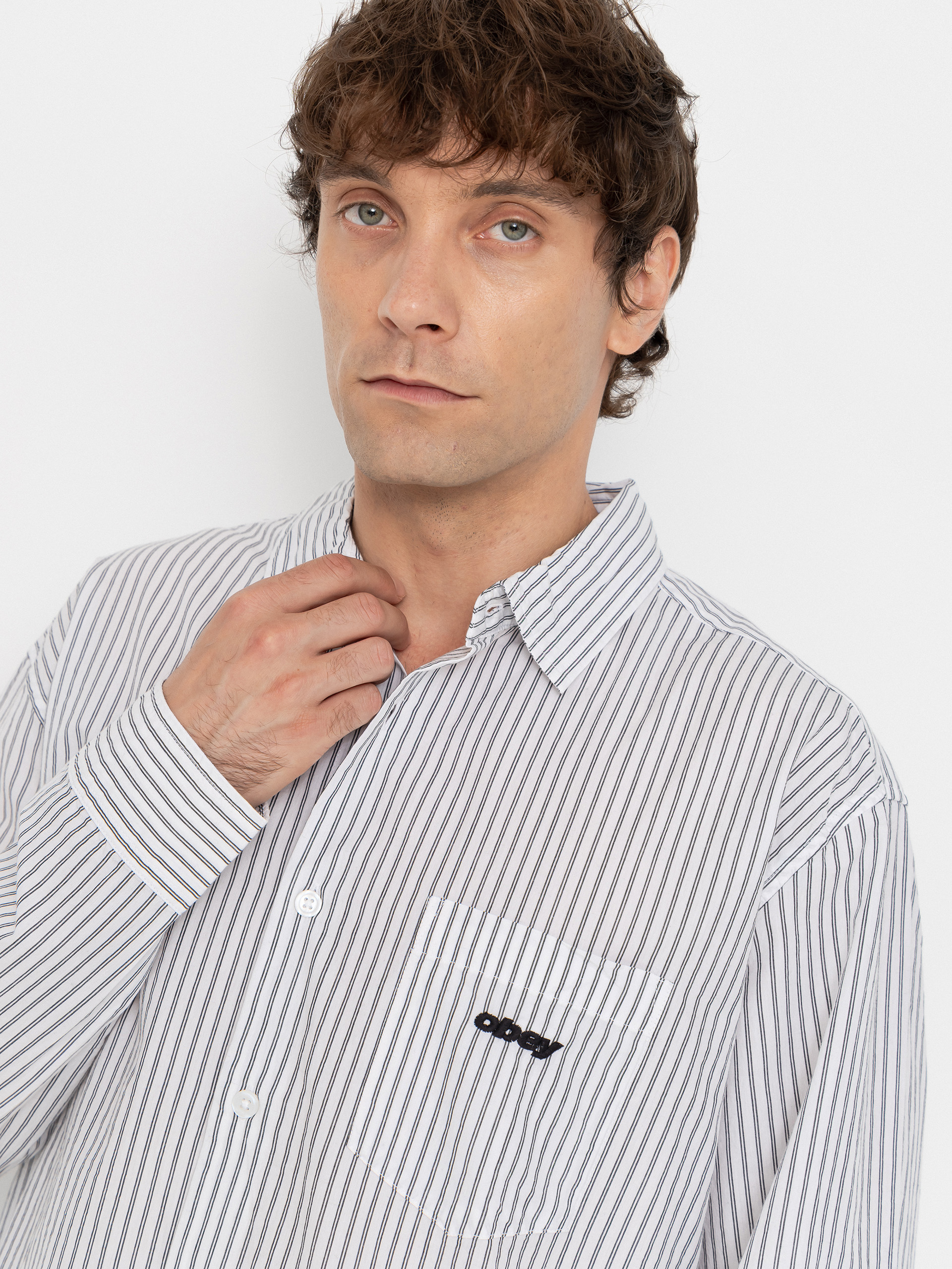 OBEY Hemd William (white multi)