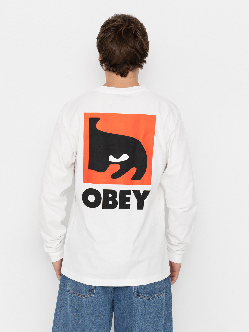 OBEY Quarter Eye Icon Longsleeve (pigment vintage white)