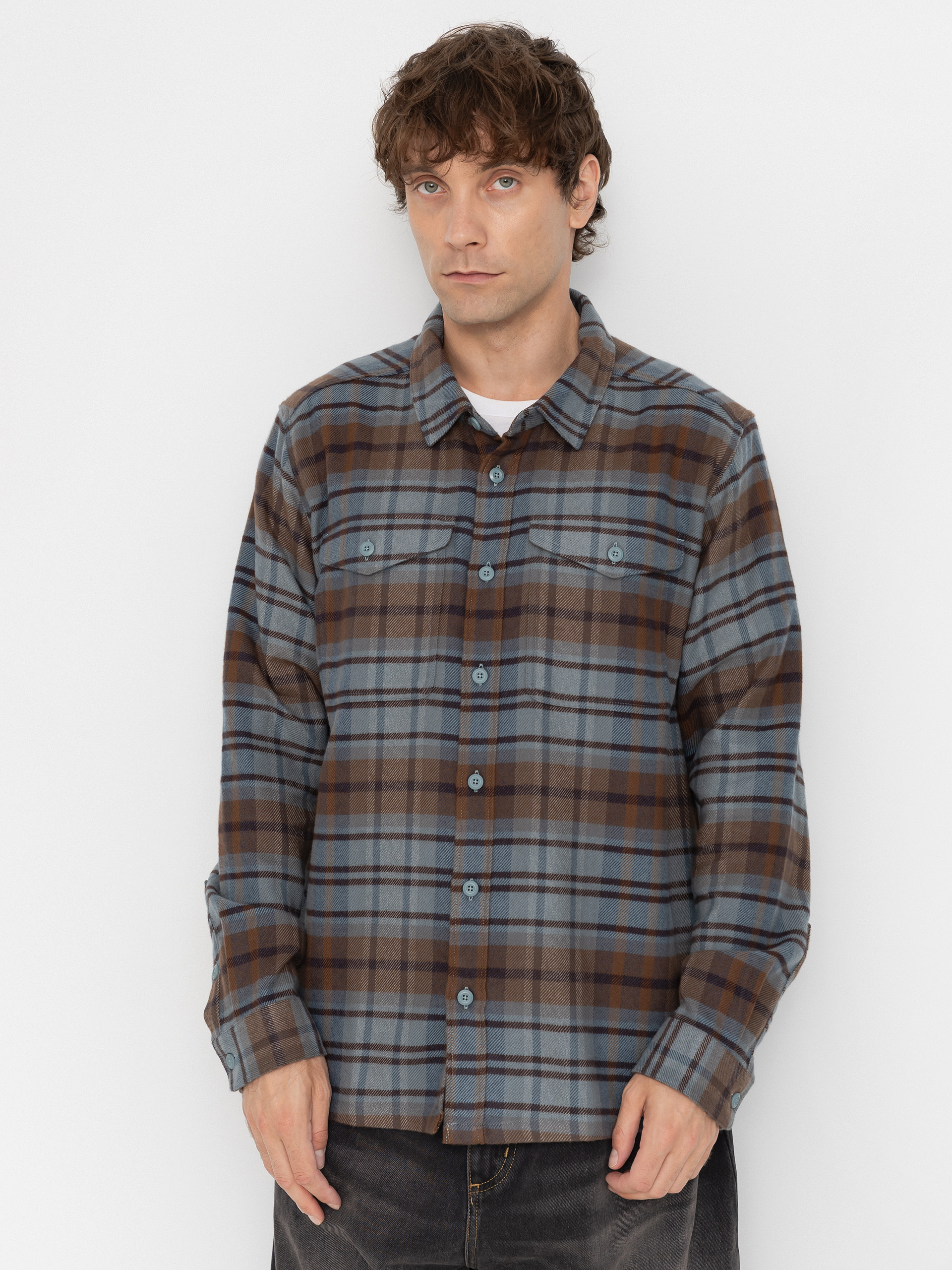 Patagonia Fjord Flannel Hemd (rising storm blue sage)