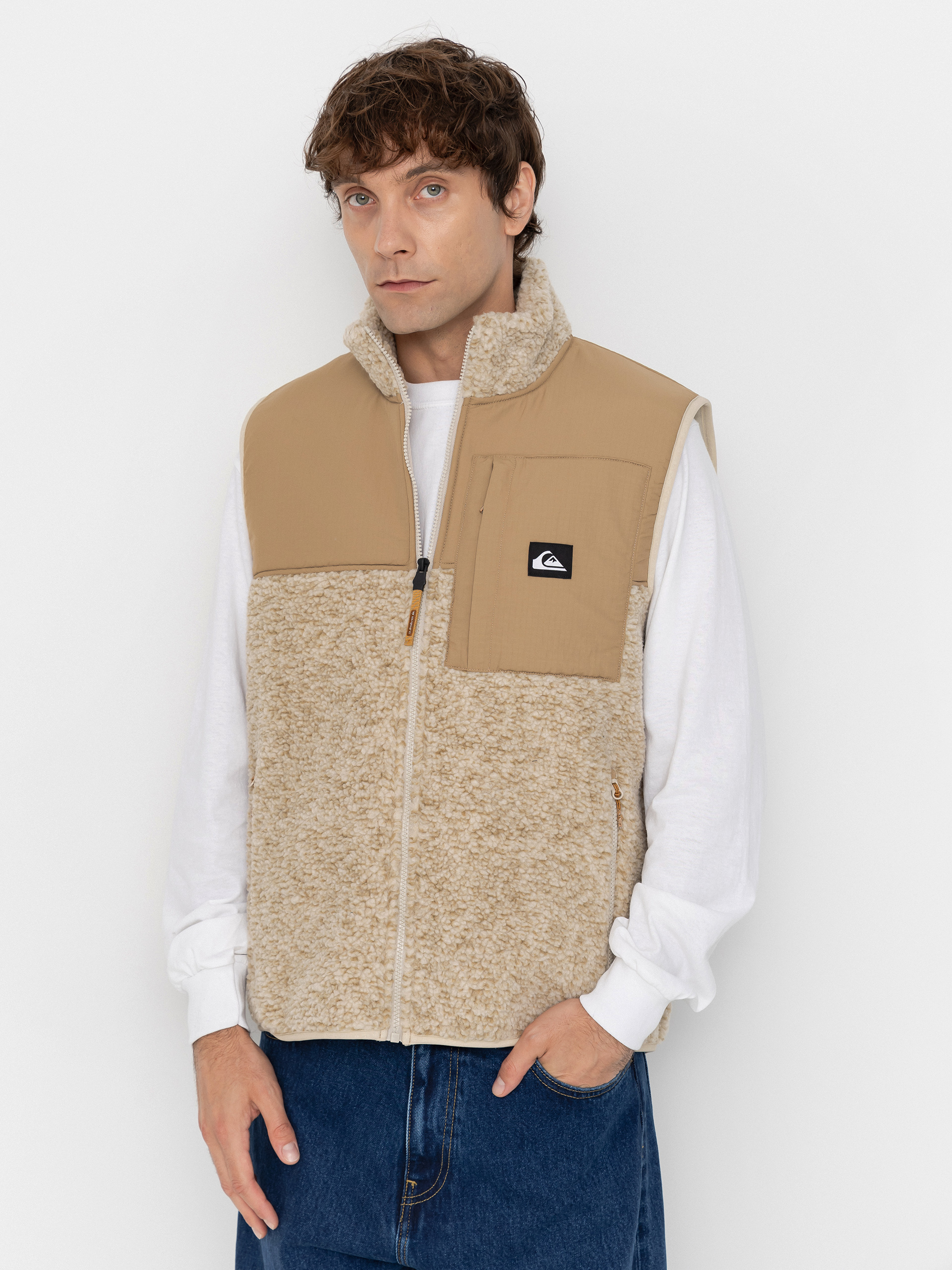 Quiksilver Shallow Water Gilet Fleece  (peyote heather swallow water)