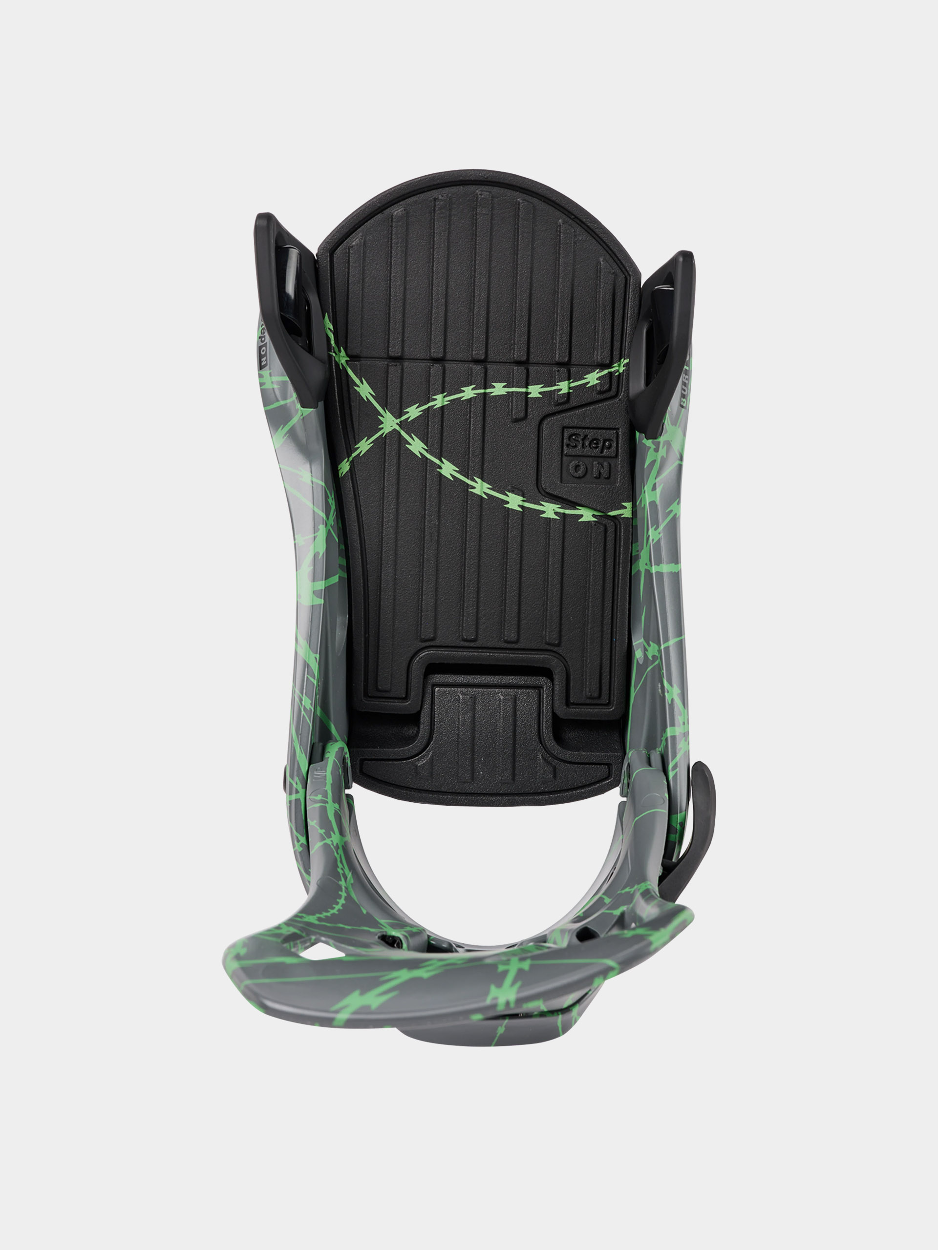 Herren Burton Snowboard Bindung Step On Re:Flex (gray/green voltage)
