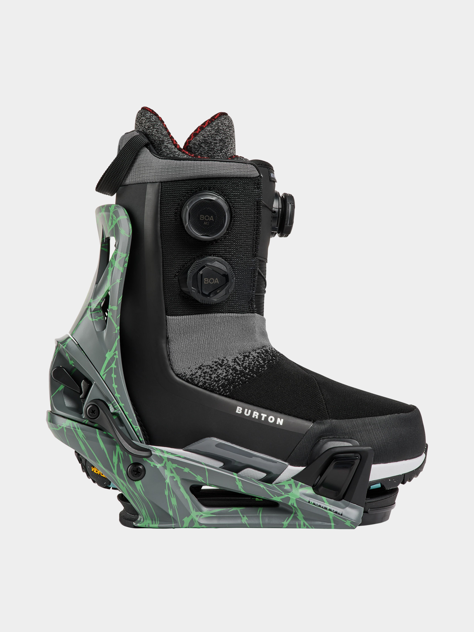 Mens Burton Snowboard bindings Step On Re:Flex (gray/green voltage)