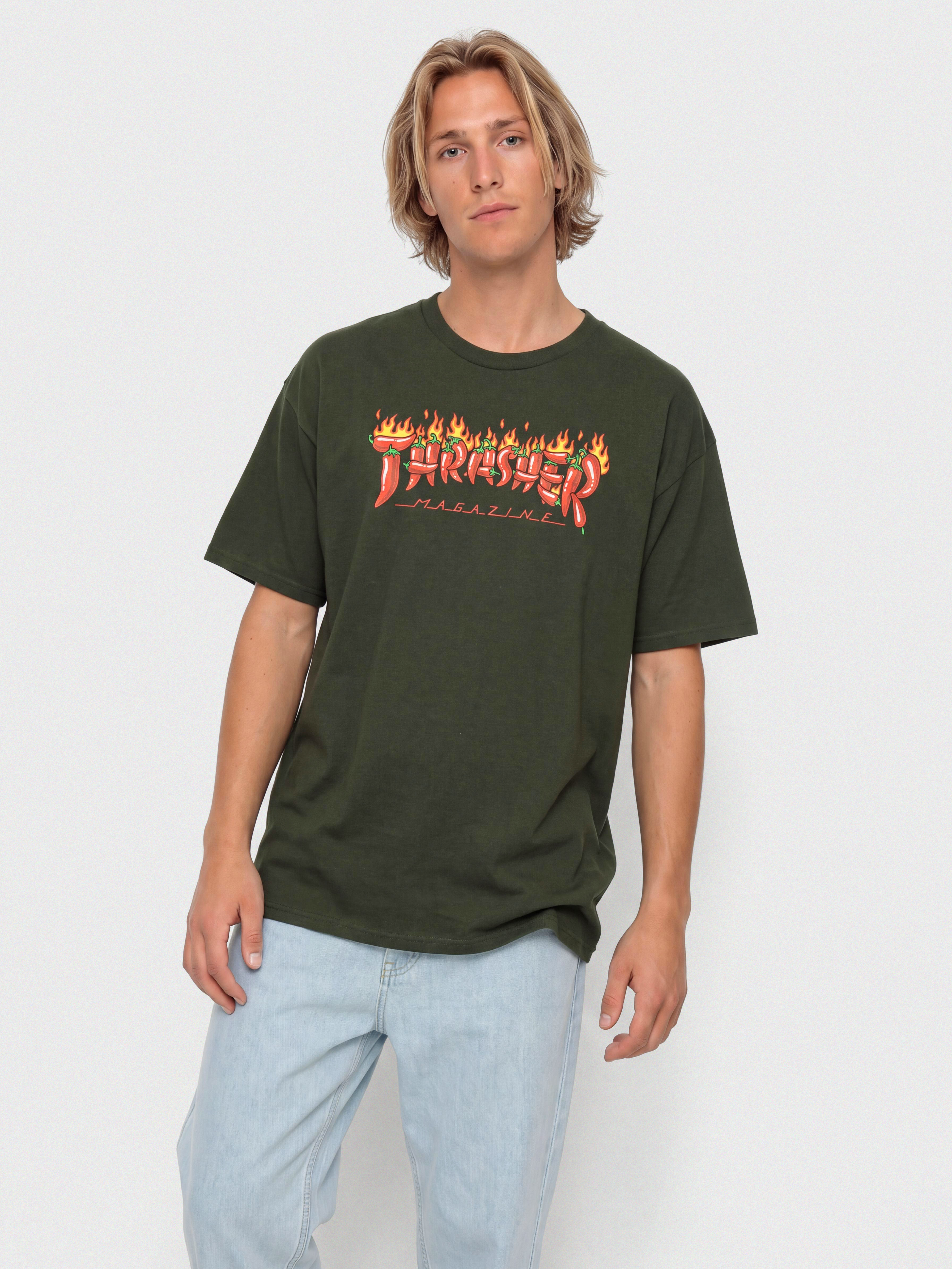 Thrasher T-Shirt Fuego (forest green)