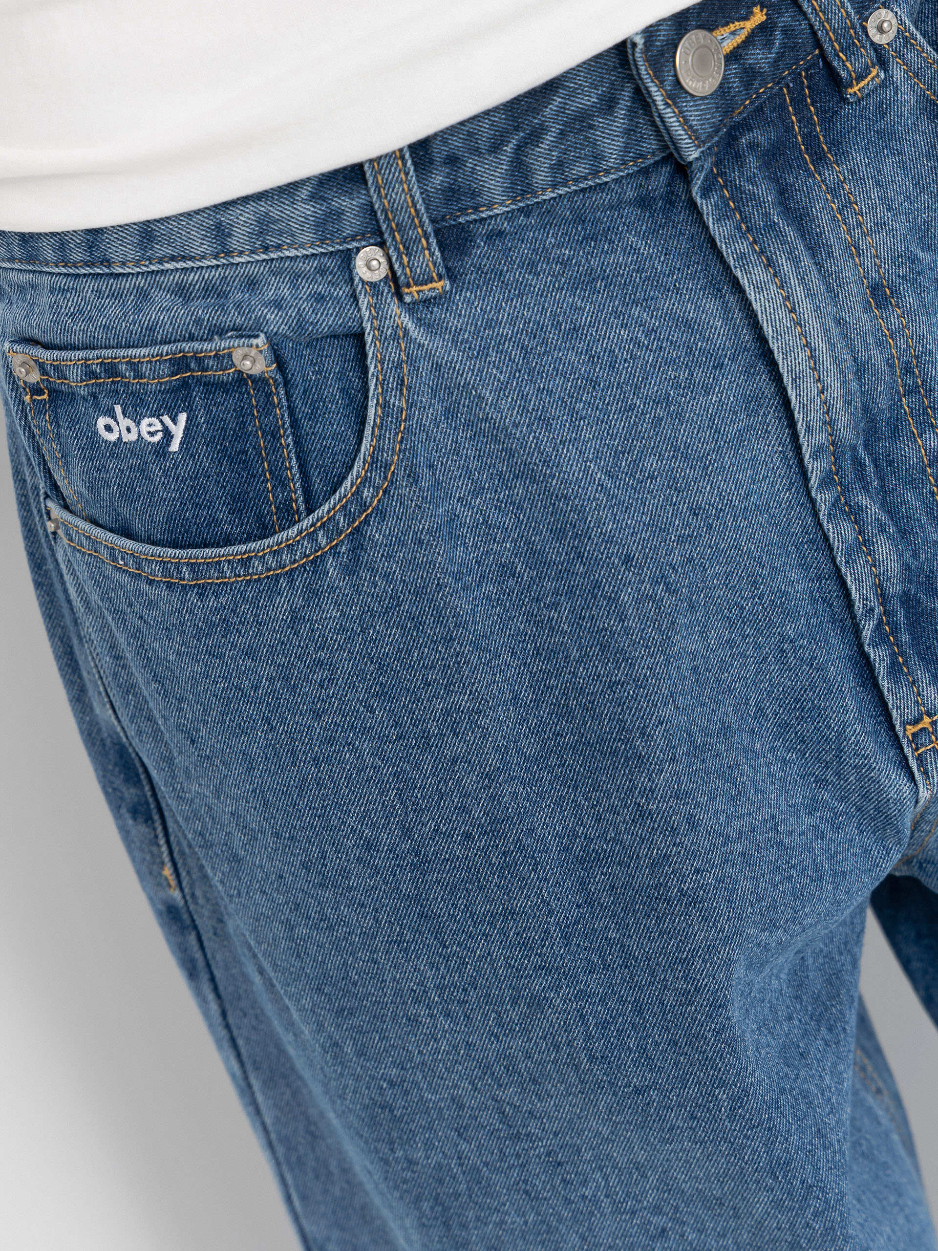 OBEY Bigwig Baggy Denim Hose (light indigo classic)