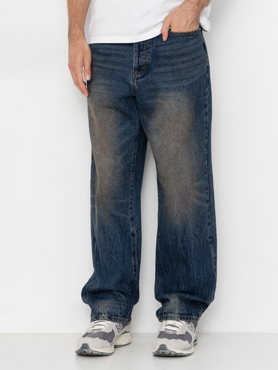 OBEY Classic Baggy Denim Hose (oil stained indigo)