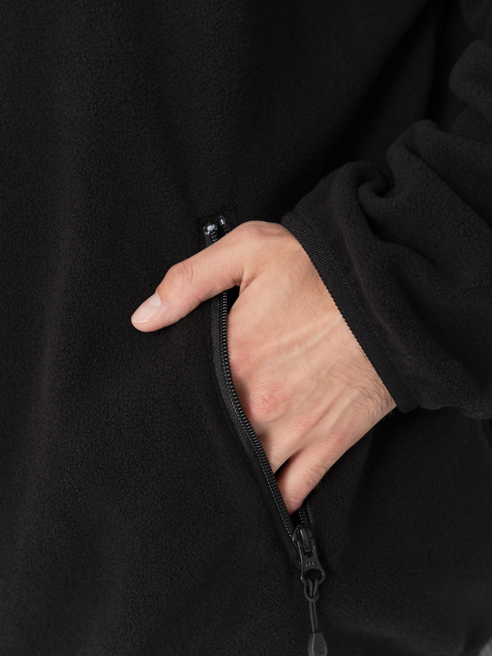 Mens Carhartt WIP Fleece  Edmore Half Zip (black/white)