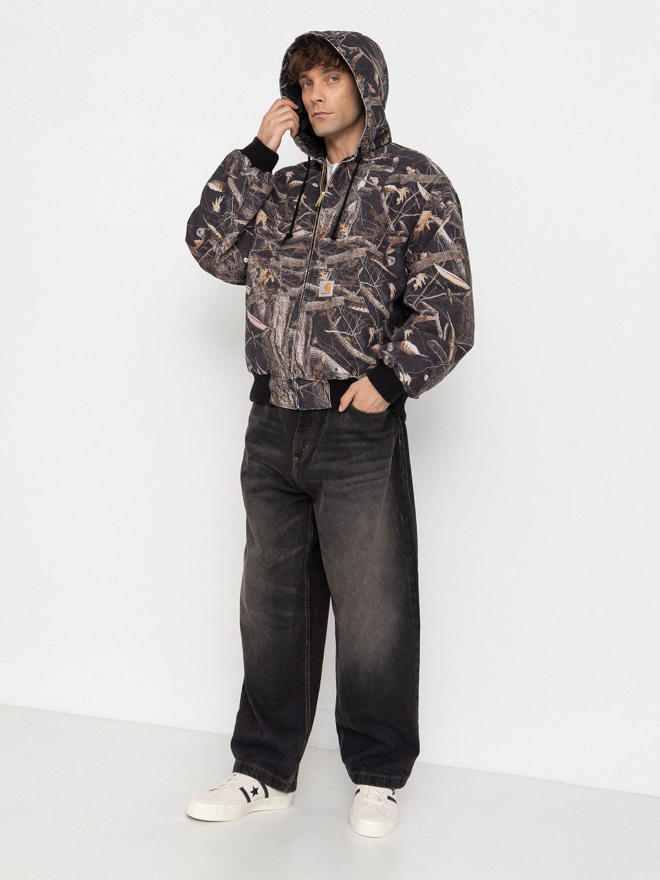 Carhartt WIP Jacket OG Active (camo feather tree black/heavy stone wash)