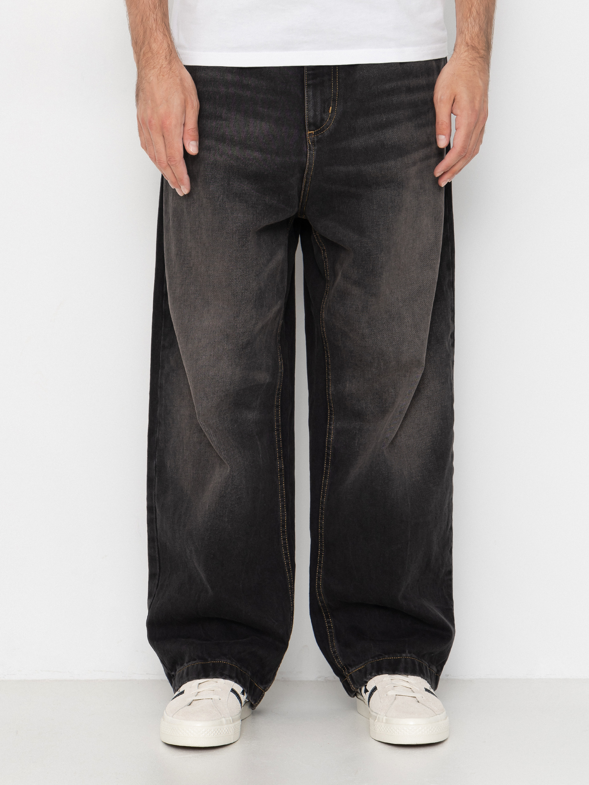 Carhartt WIP Pants Brandon (black/tobacco used wash)