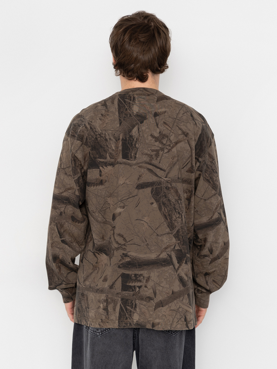 Carhartt WIP Longsleeve Feather Tree (camo feather tree khaki/shungite/garment dyed)