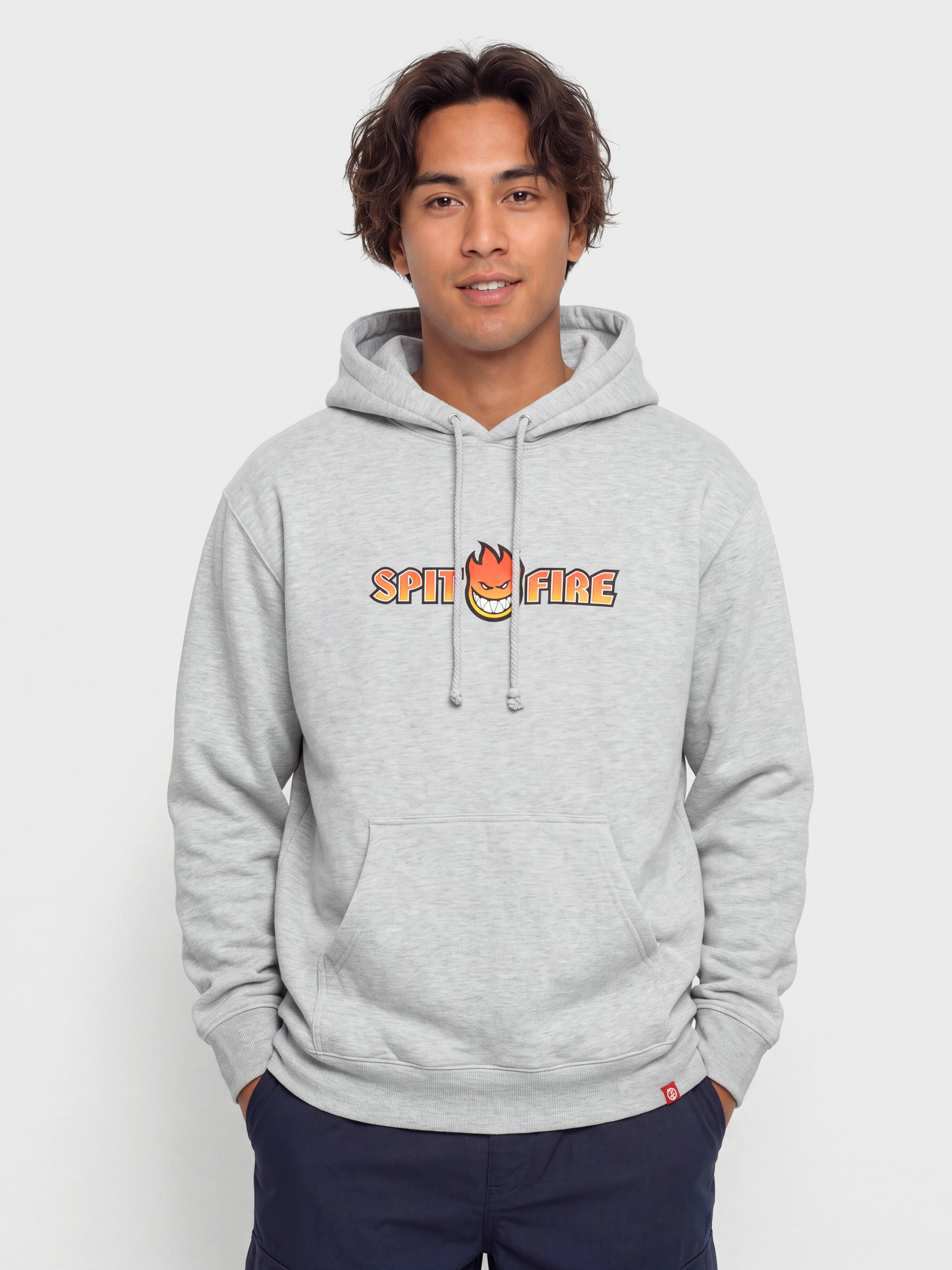 Spitfire Og Split Fade Fill HD Hoodie (grey heather w/multi color print)