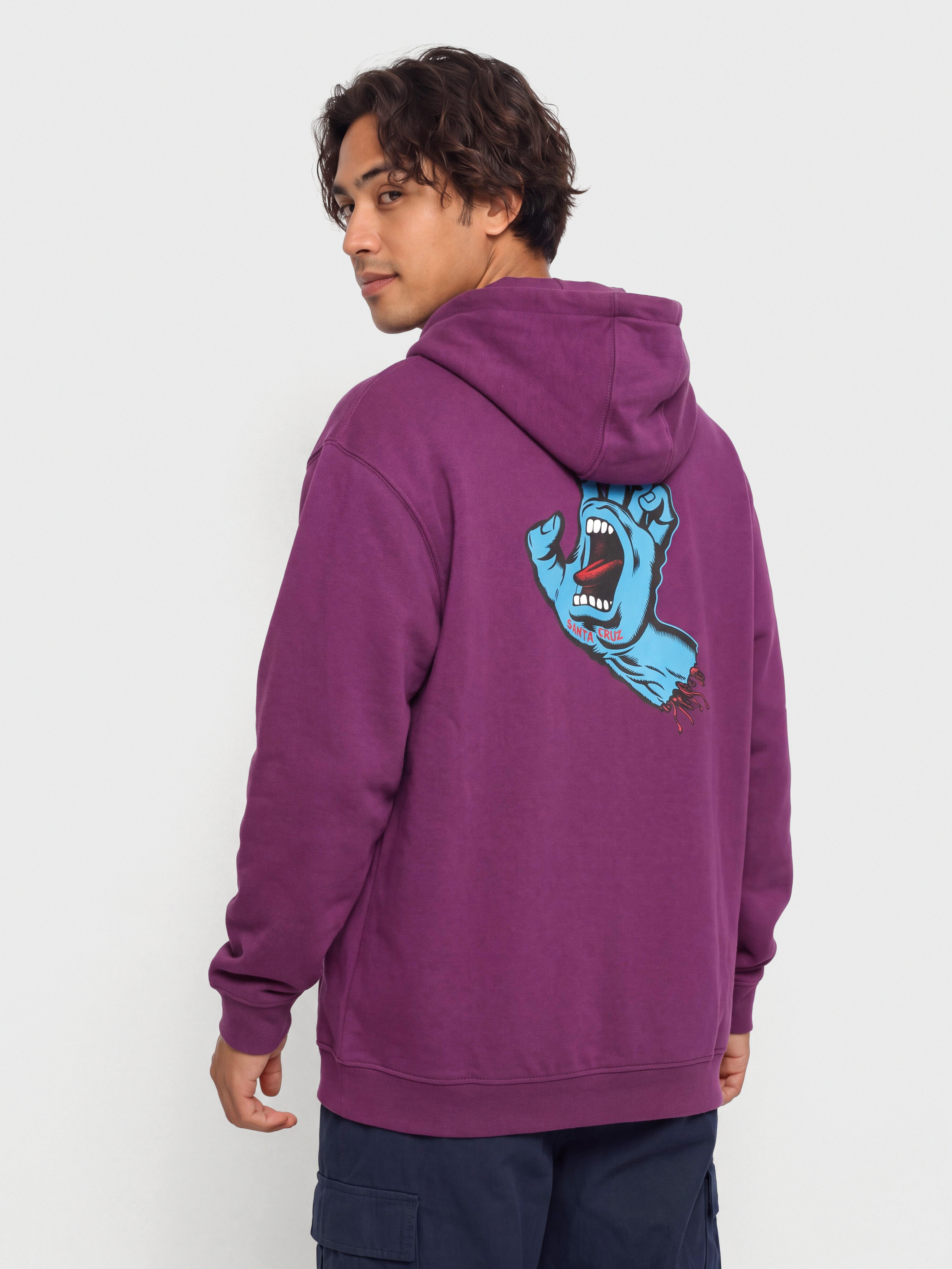 Santa Cruz Hoodie Screaming Hand Chest HD
