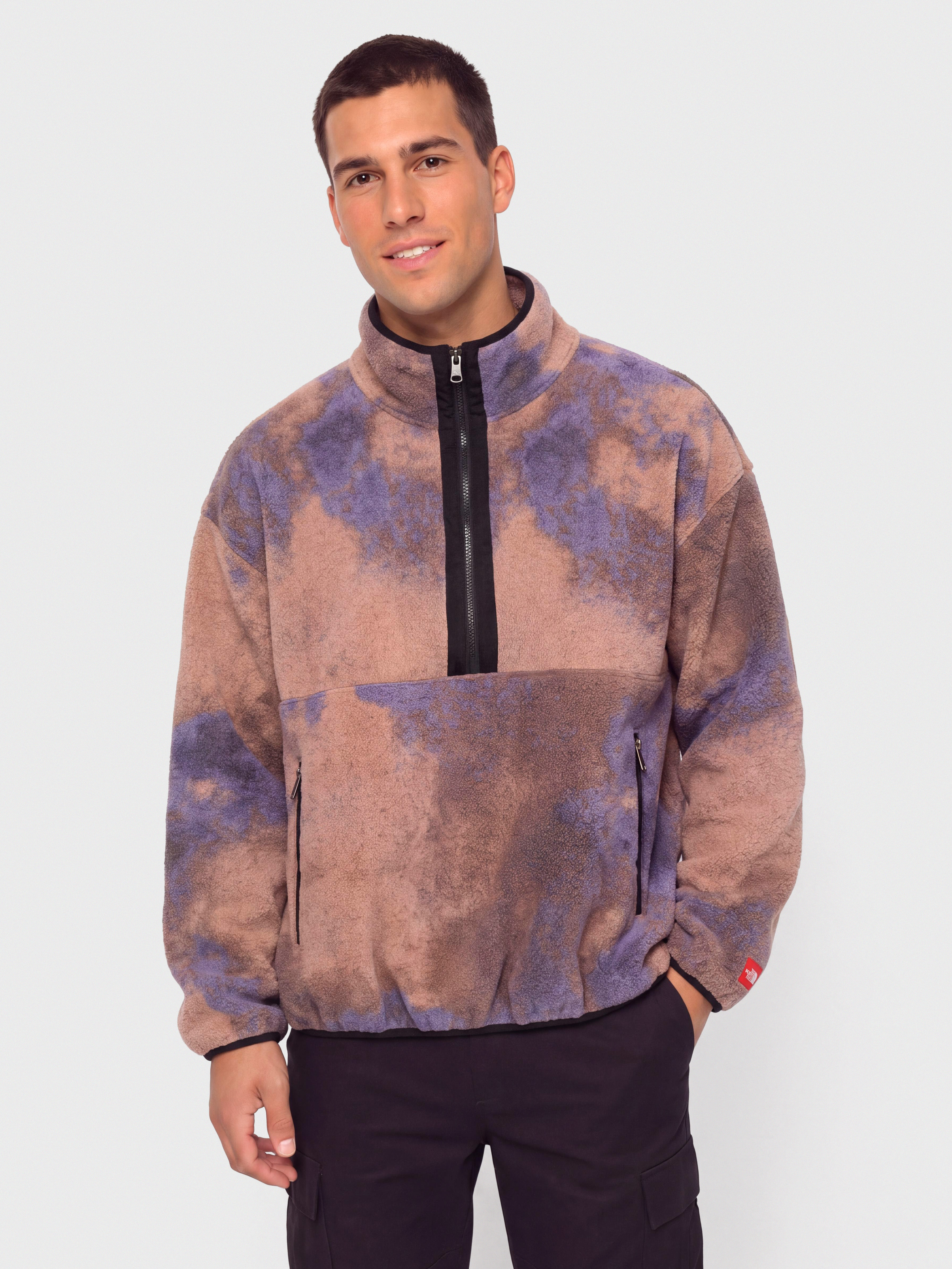 The North Face Red Box Printed 1/2 Zip Fleece