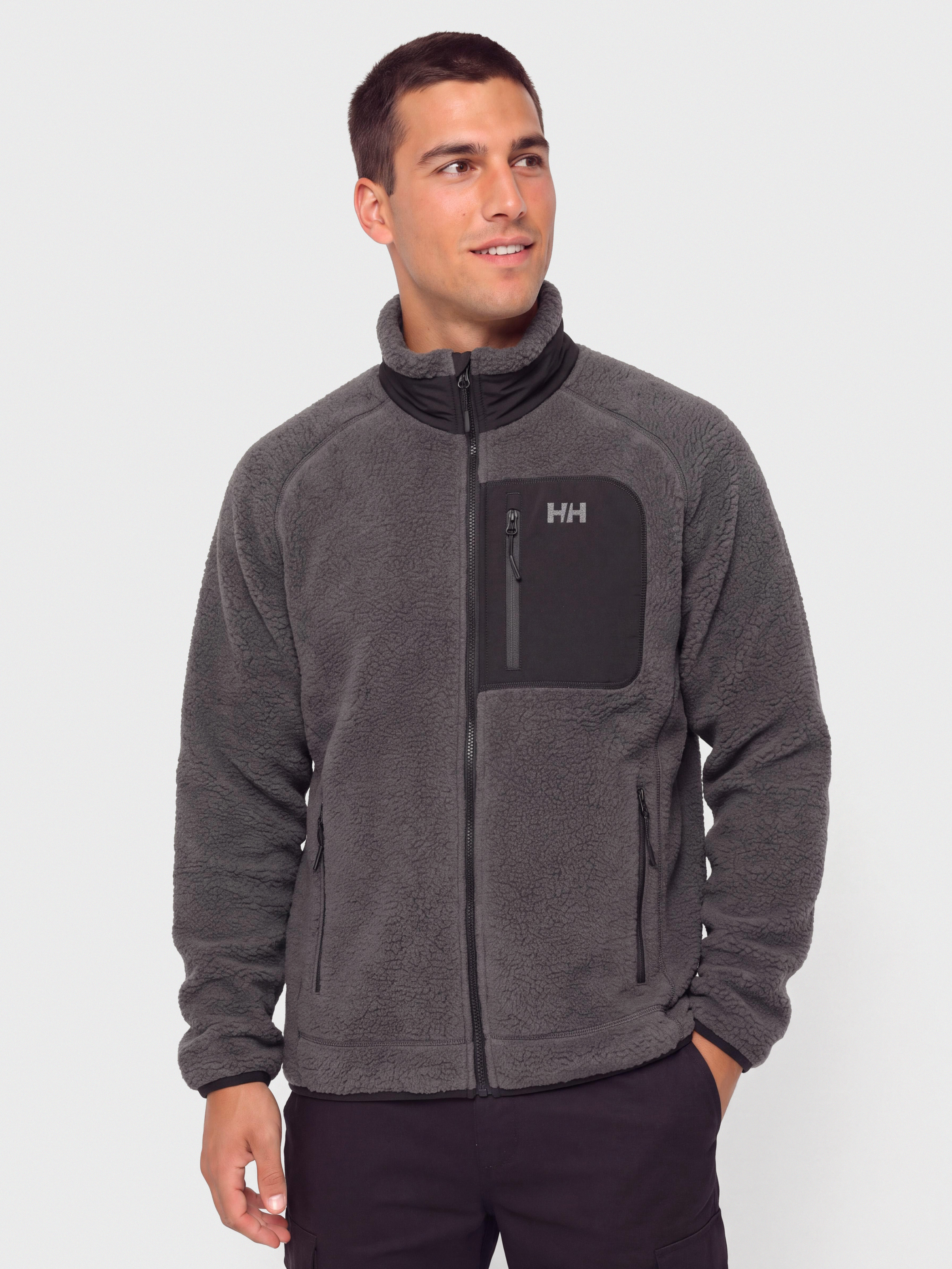 Herren Helly Hansen Fleece Jacke Panorama Pile Block (thunder grey)