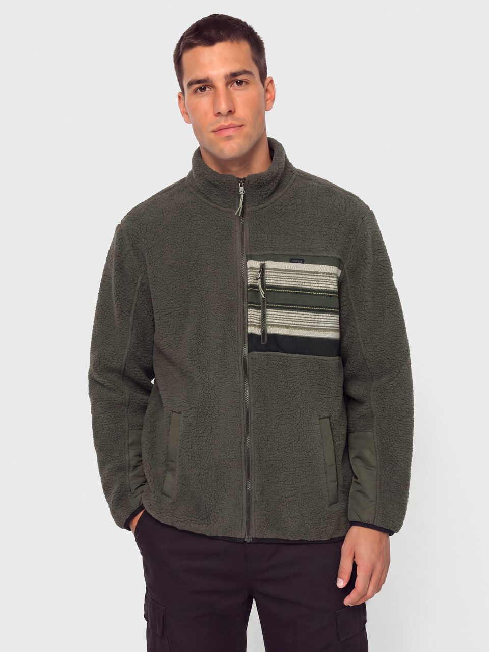Mens Iriedaily Fleece  Wonderer Track (night olive)