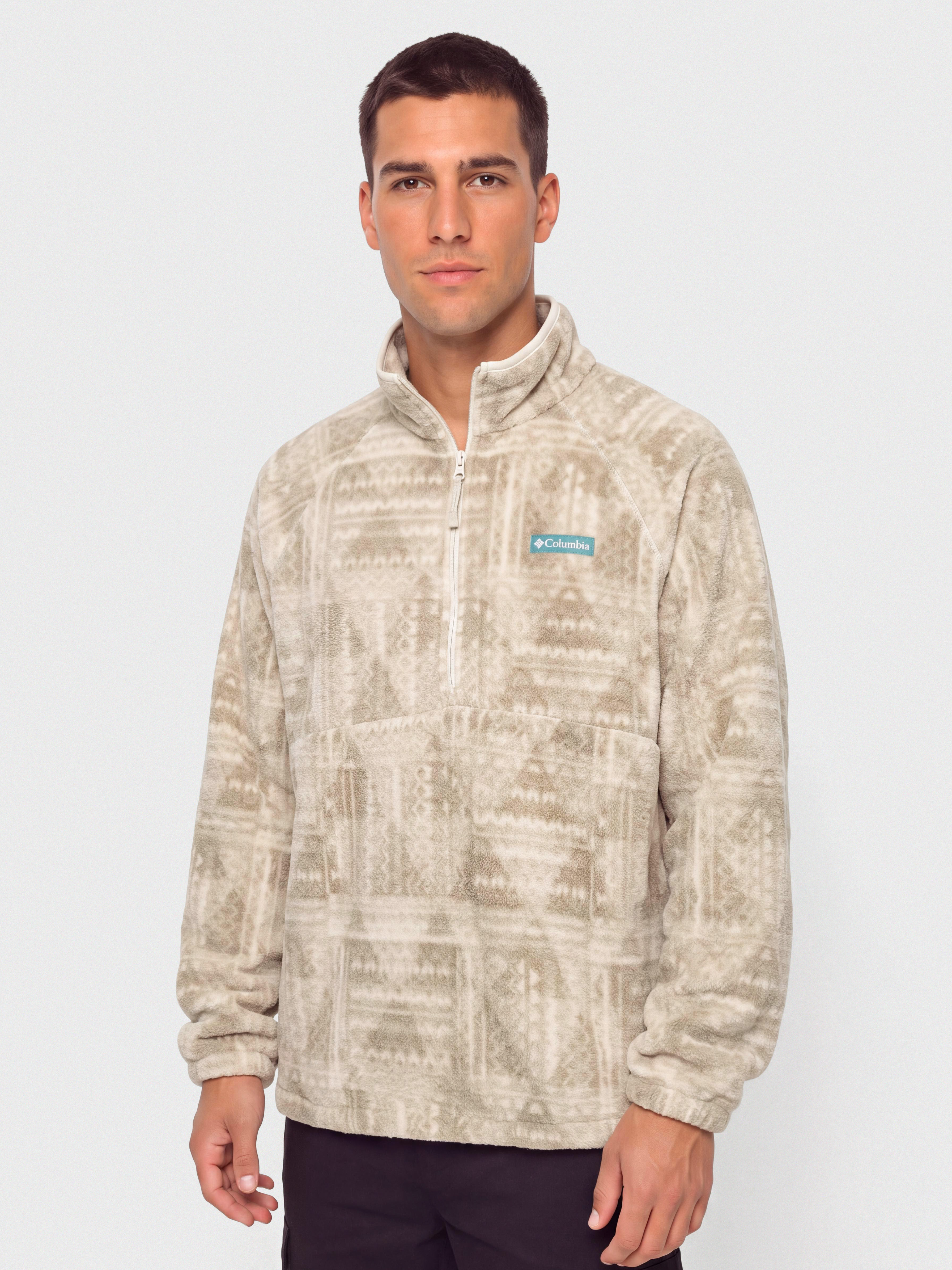 Columbia Timber Crest MTR Printed Half Zip Fleece Jacke (dark stone/geomix)