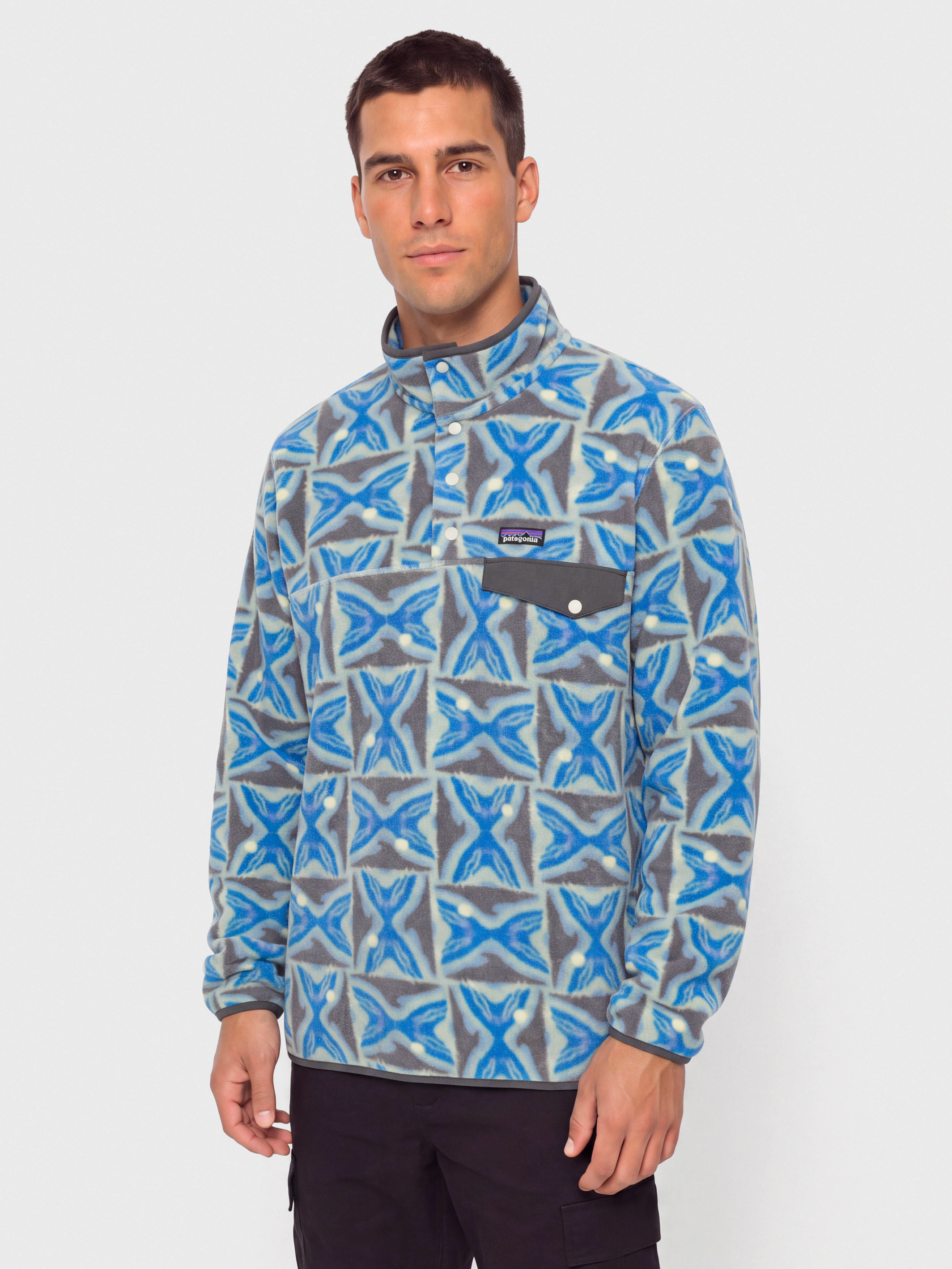 Patagonia LW Synch Snap T Fleece Jacke (deep freeze forge grey)