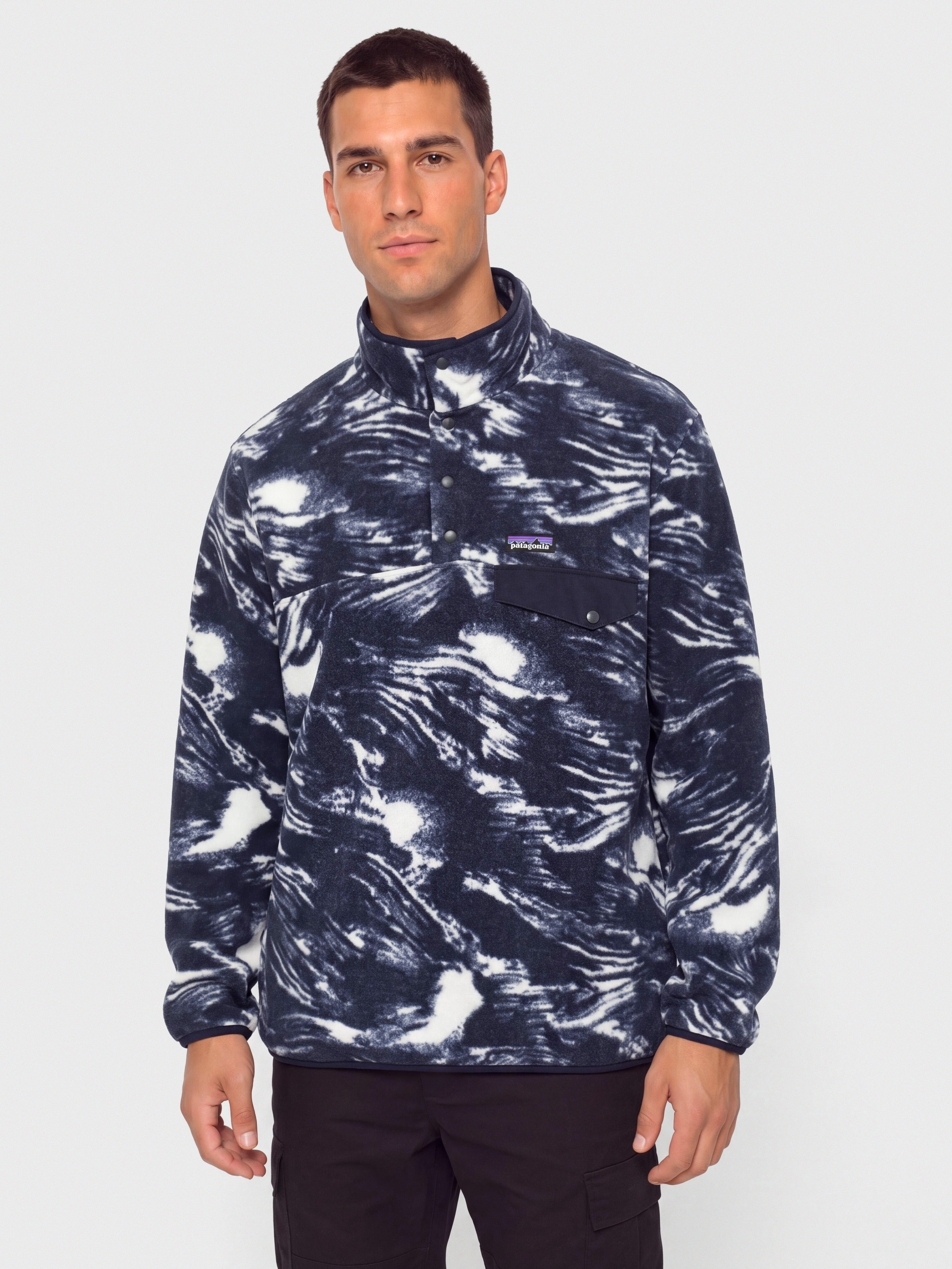 Patagonia LW Synch Snap T Fleece Jacke (polar breeze sunken blue)