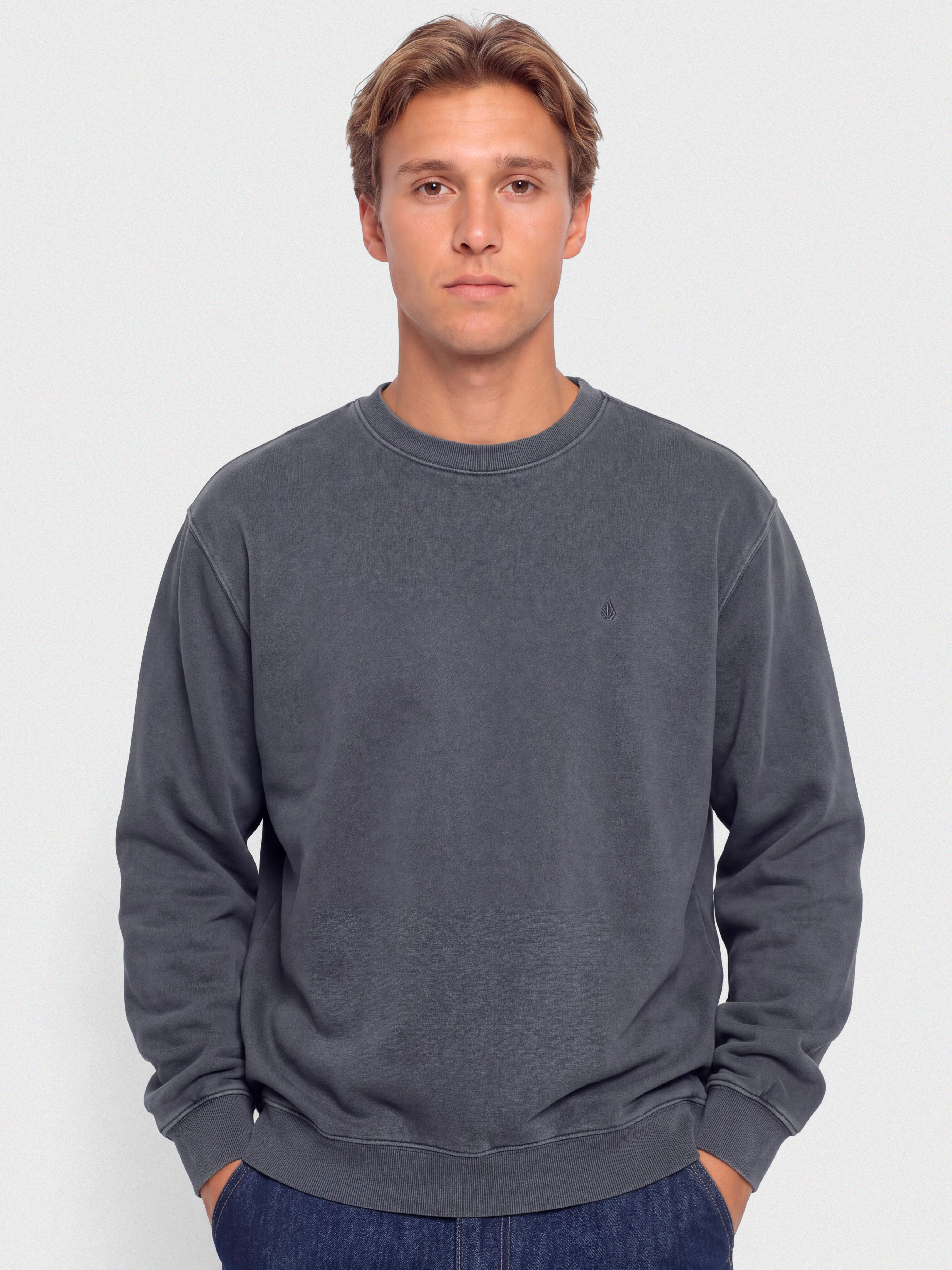 Volcom Single Stone Pw Crew Sweatshirt (storm blue)
